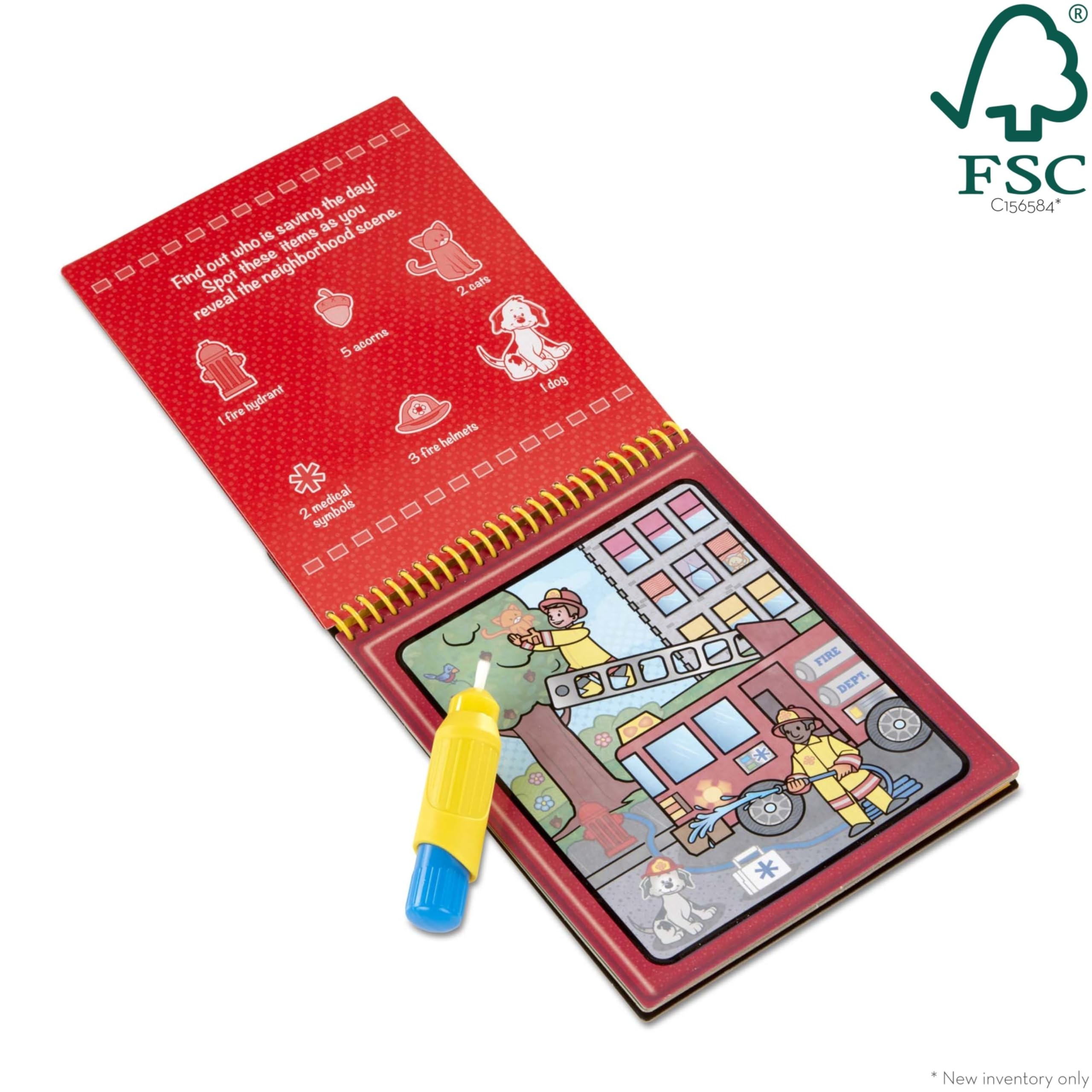 Melissa & Doug On The Go Water Wow! Mess Free Coloring Book, Reusable Water-Reveal Activity Pad, Vehicles, Travel Toys, Party Favors, for Toddlers & Kids Ages 3+ - FSC Certified