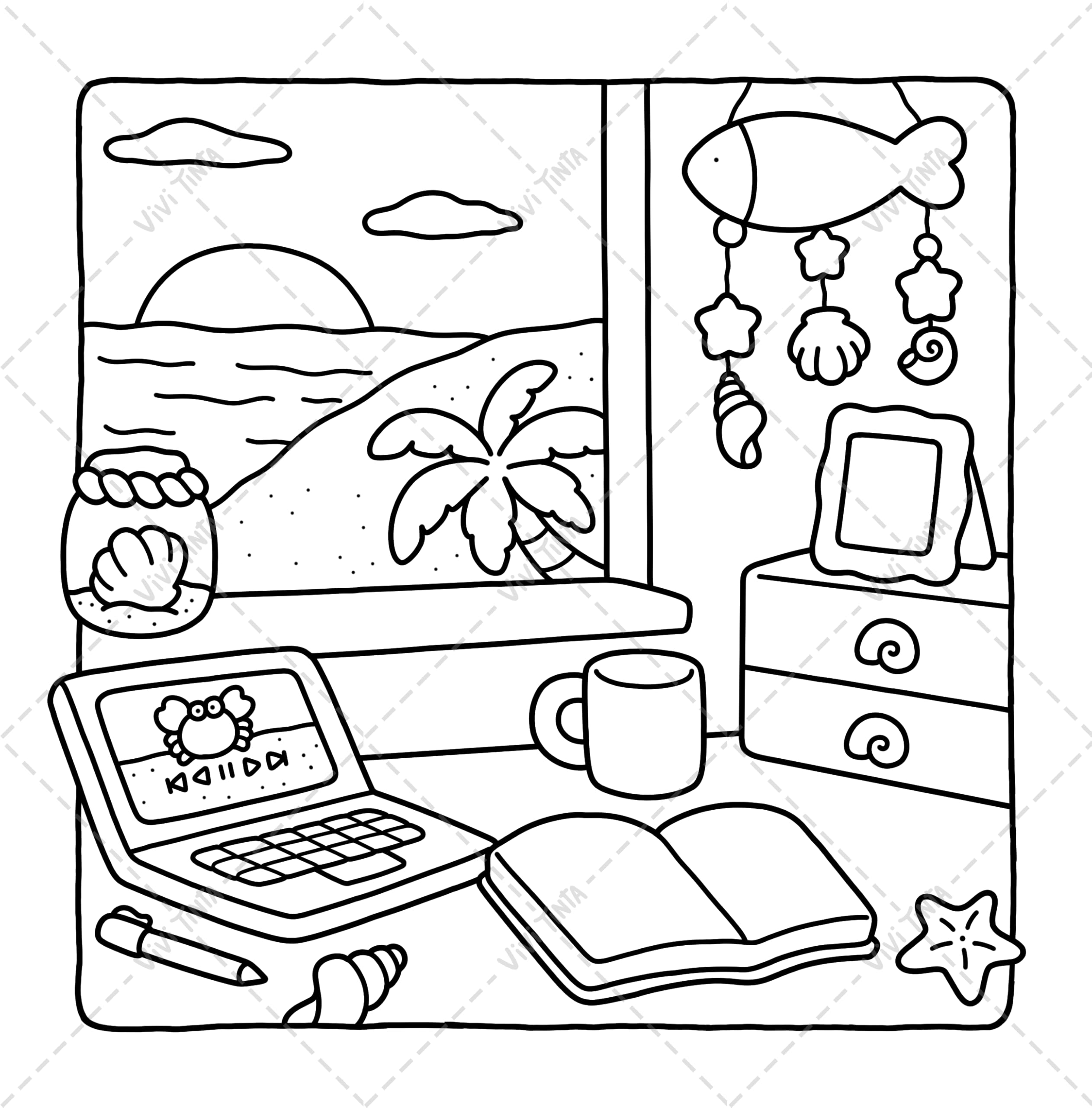 Calmness: Quiet and Relaxing Coloring Book for Adults & Teens