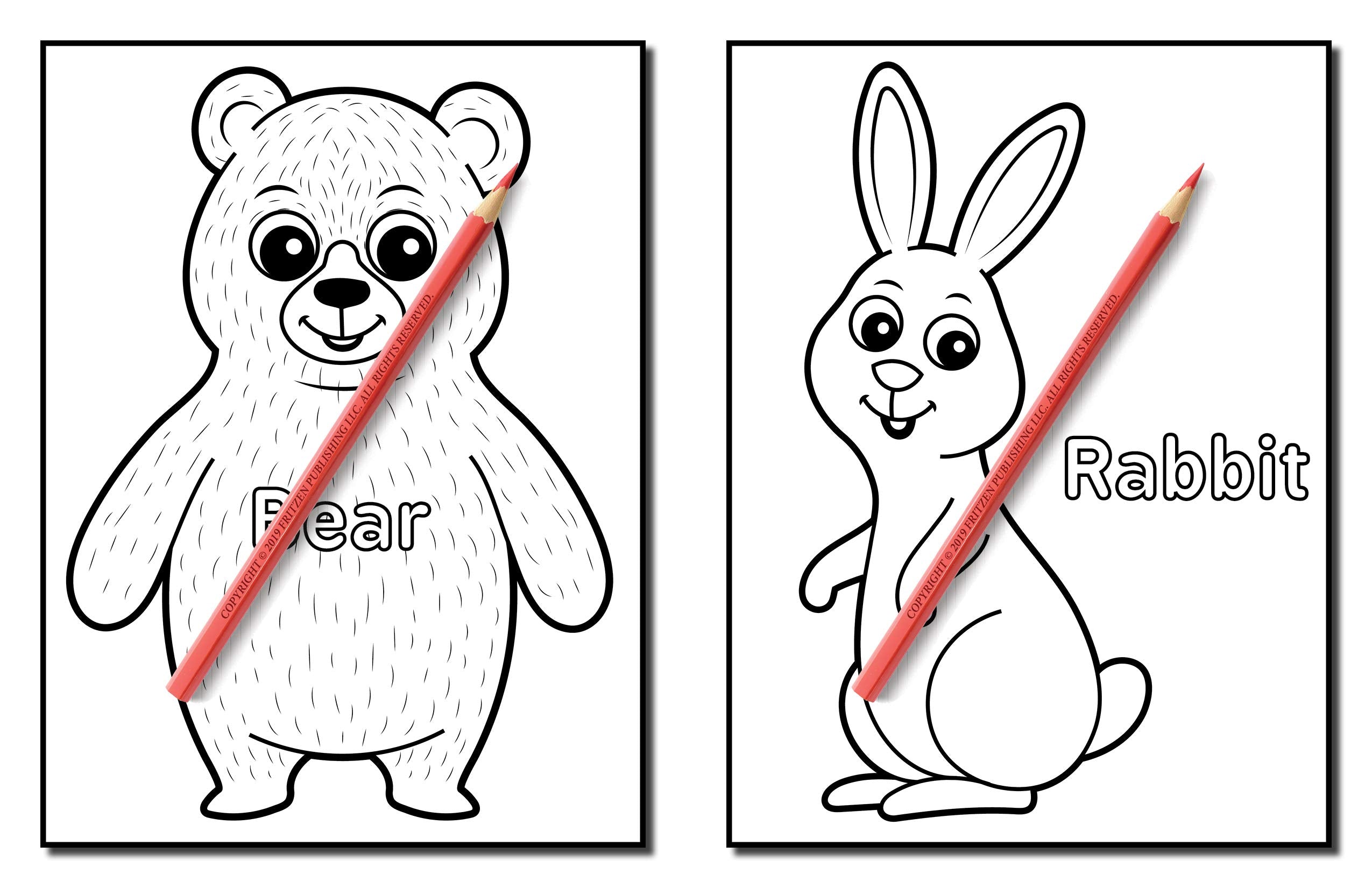 Animals for Toddlers: A Toddler Coloring Book with Fun, Simple, and Educational Coloring Pages for Kids Ages 1-3