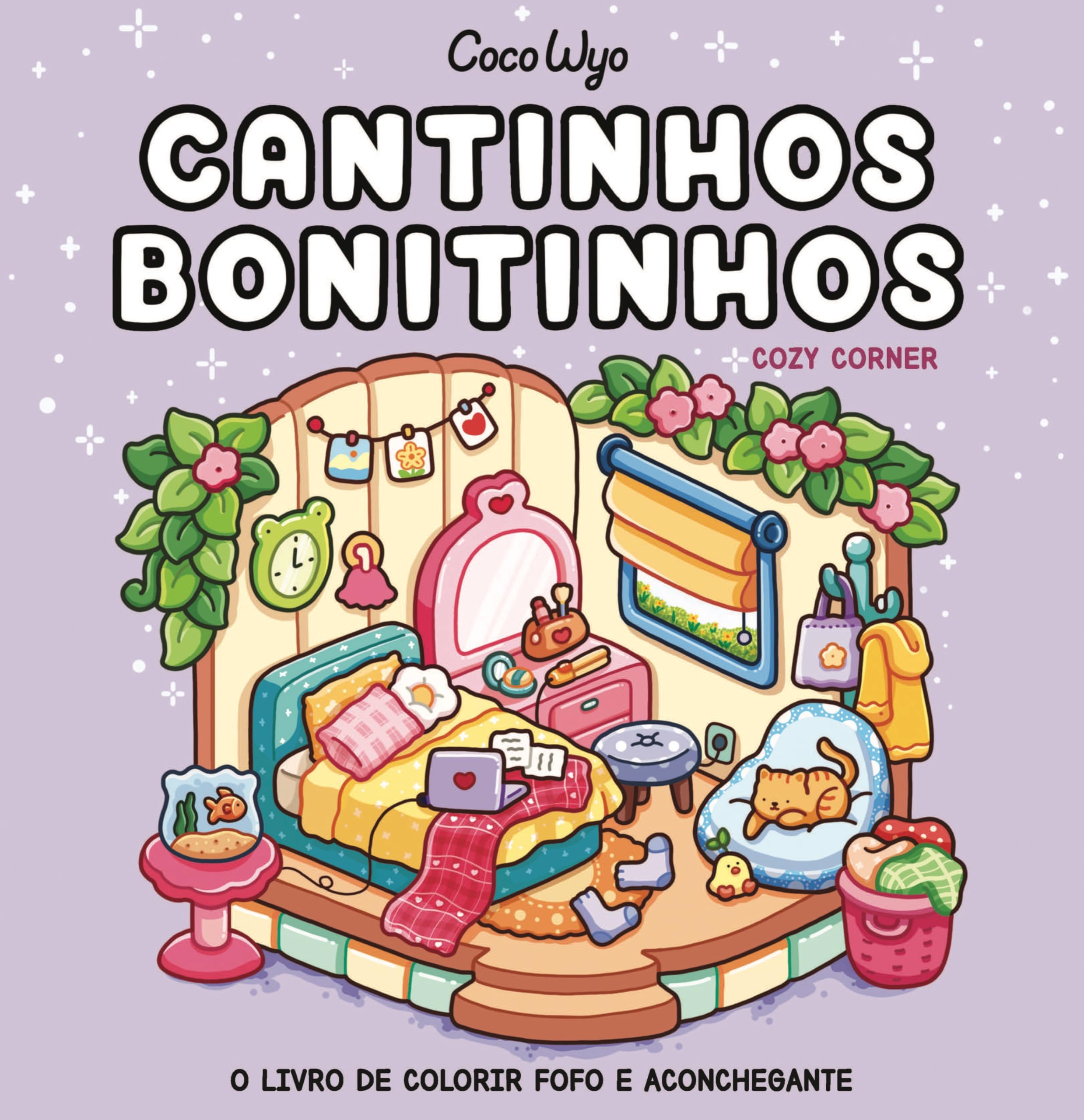 Cantinhos bonitinhos (Cozy Corner) – livro de colorir Coco Wyo (Portuguese Edition)