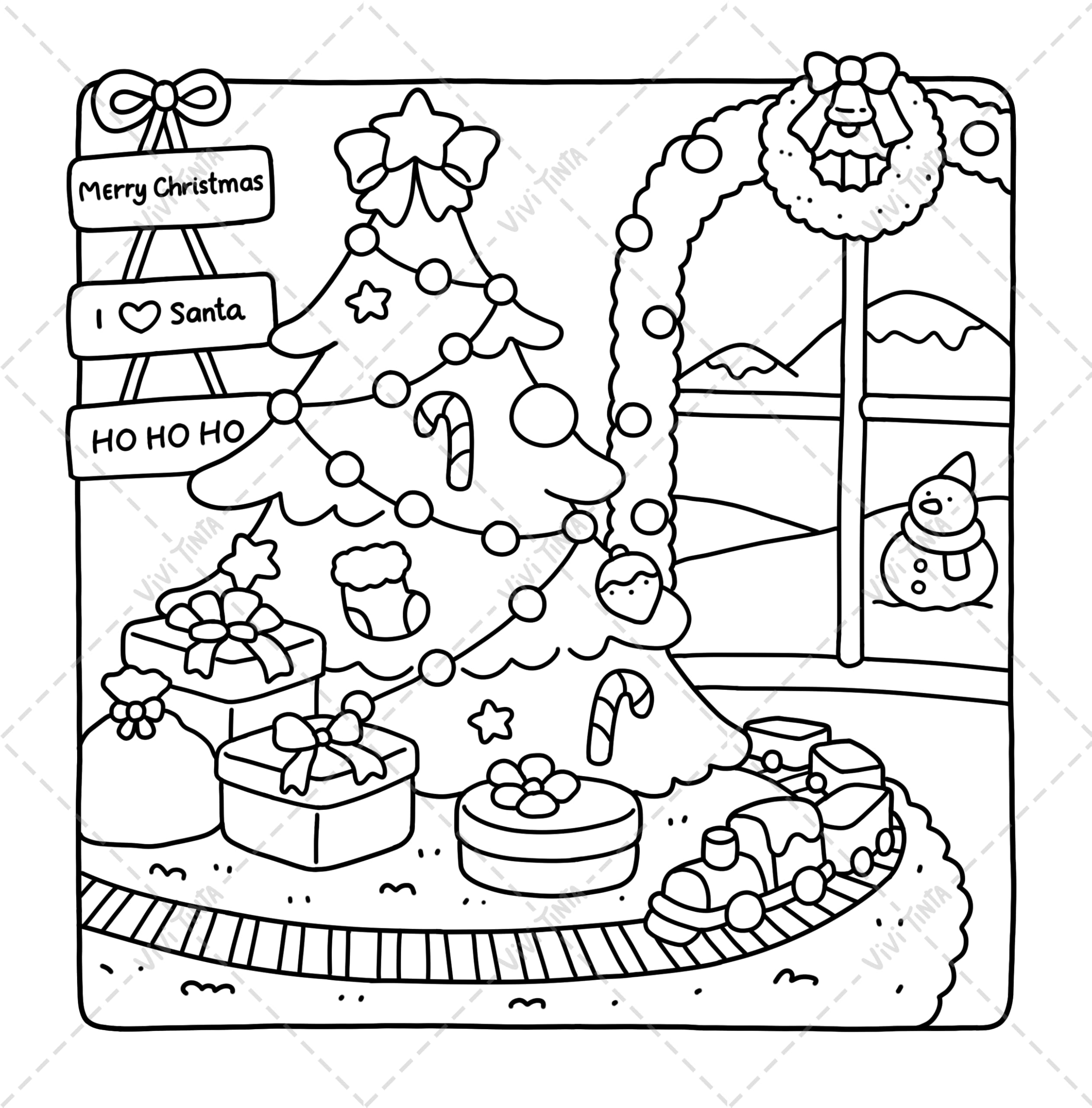 Christmas: Cozy Coloring Book for Adults & Teens Featuring Festive Holiday Winter Scenes