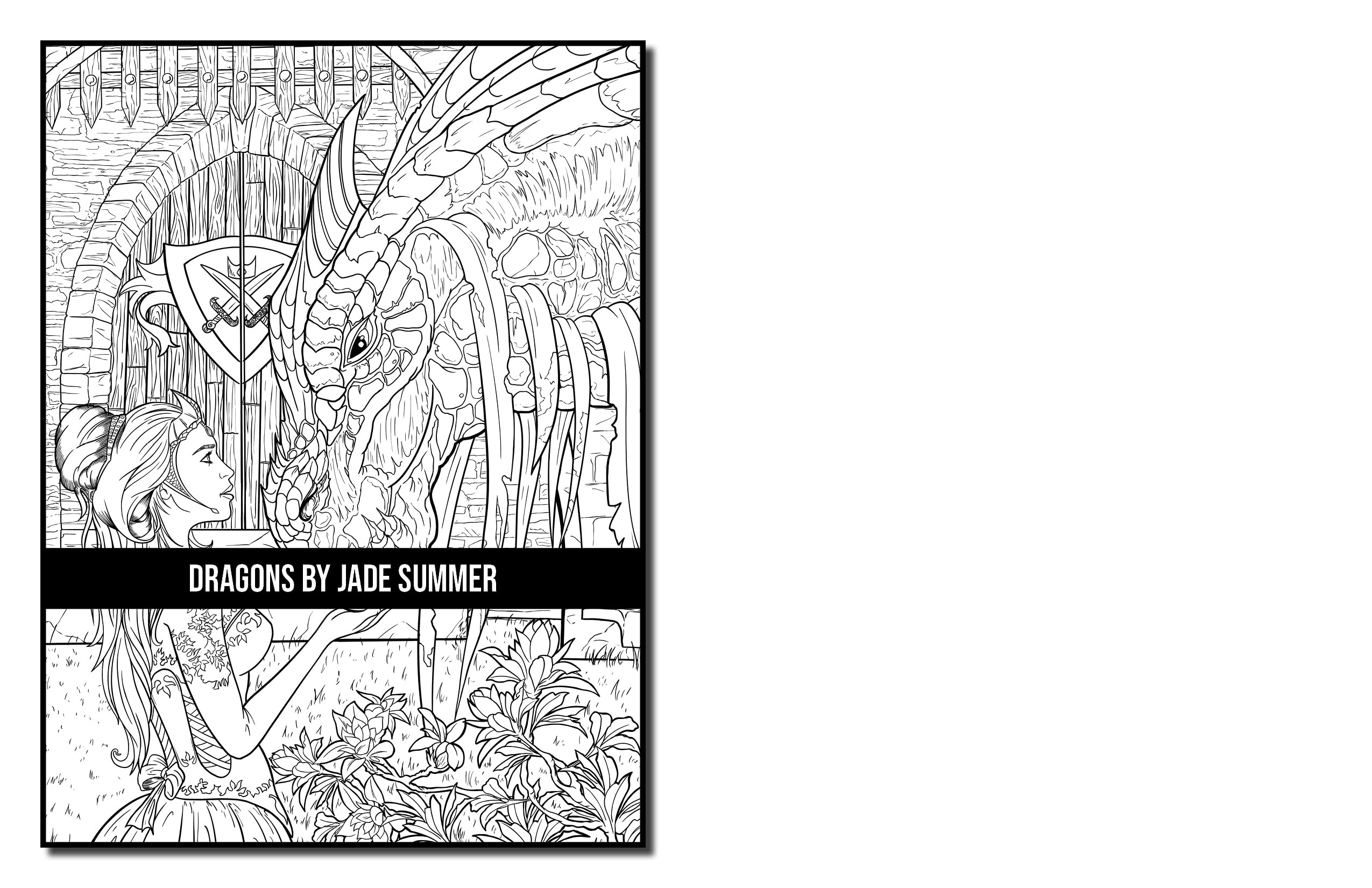 Dragons: An Adult Coloring Book with Mythical Fantasy Creatures and Epic Fantasy Scenes for Dragon Lovers