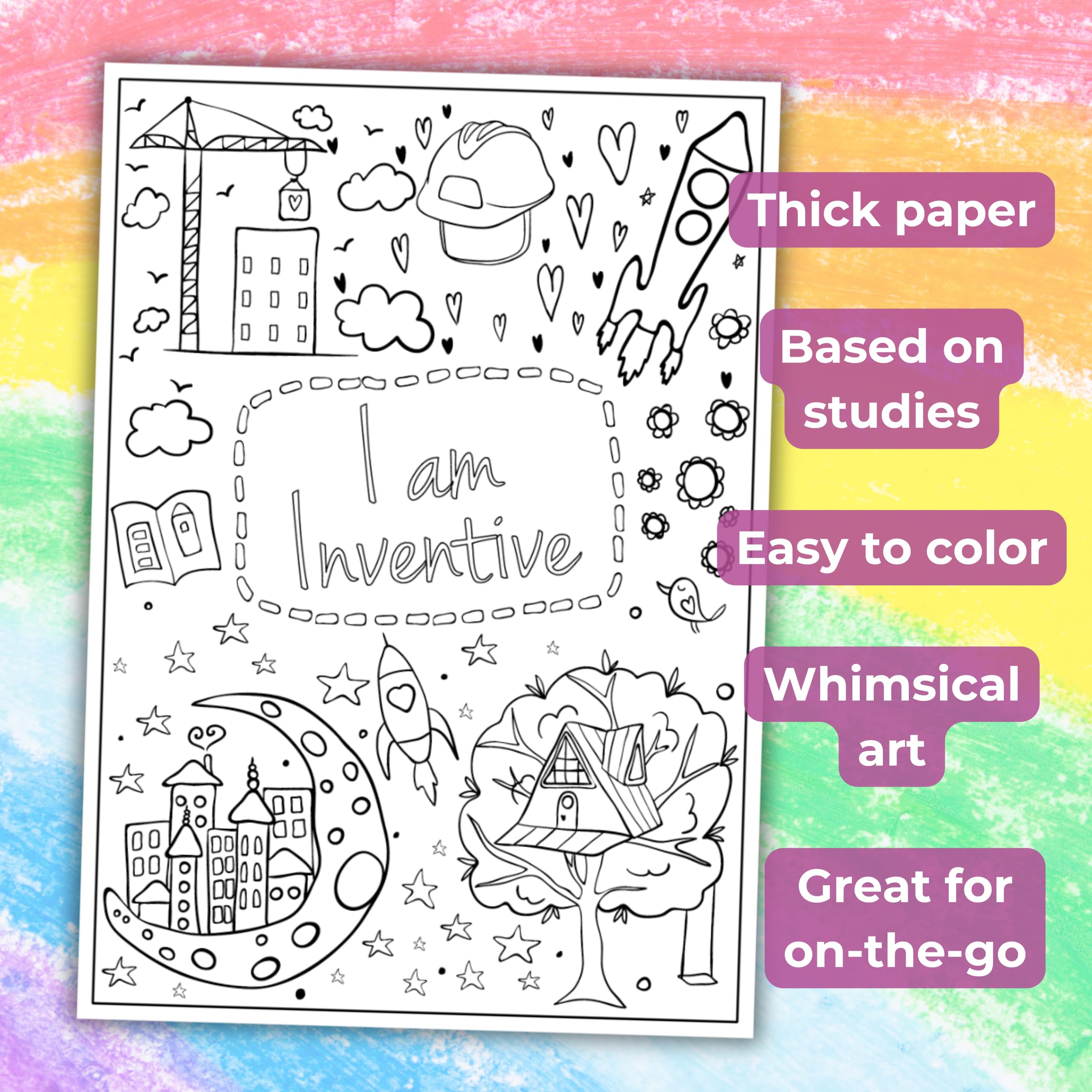 Hopscotch Girls I Am Confident Brave & Beautiful Inspirational Coloring Books for Kids Ages 4-8 & Up 8-12 Empowering Boost Confidence