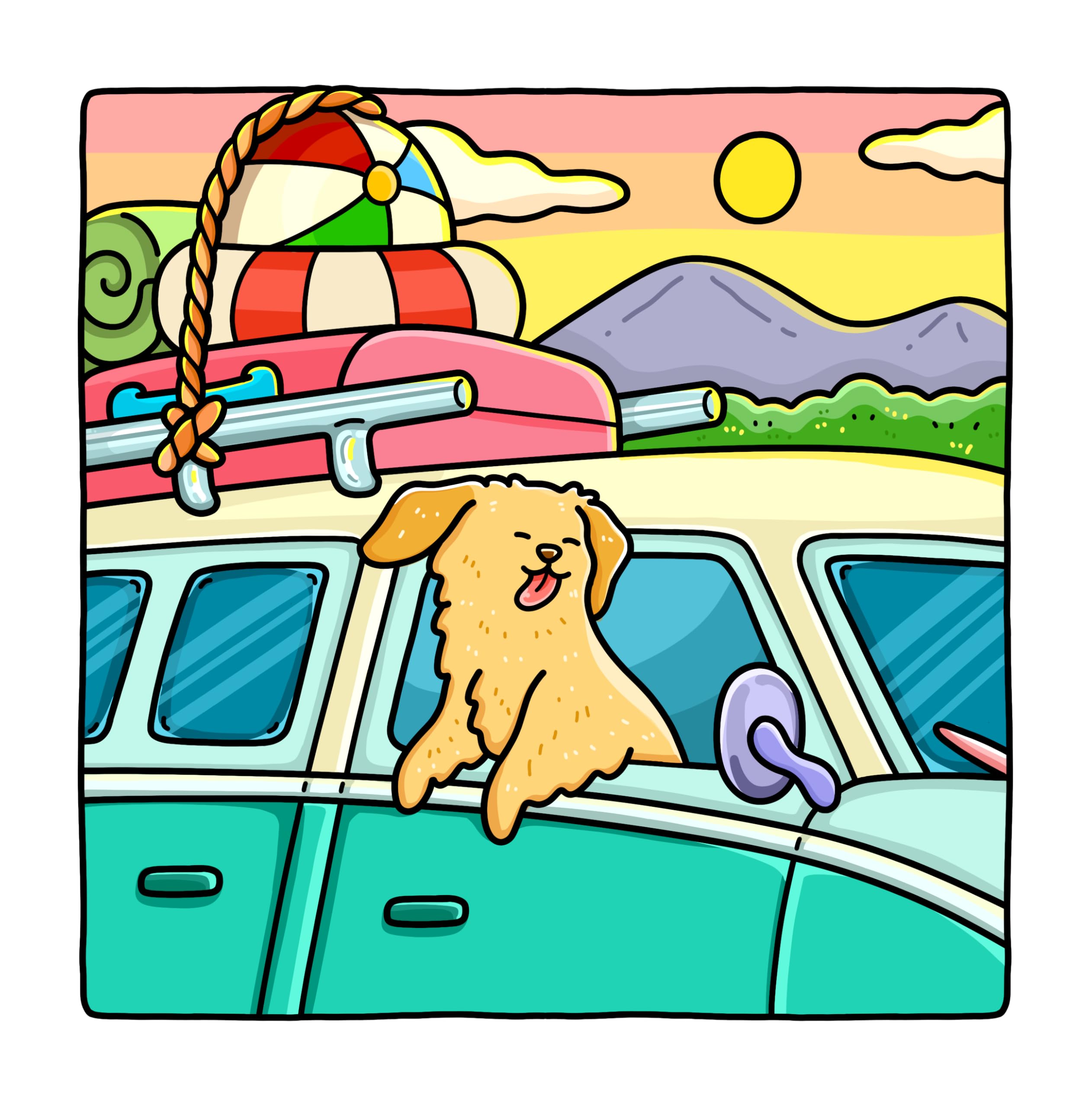 Dog Moments: Puppy Life Coloring Book for Adults and Teens (Cat & Dog Coloring Book)