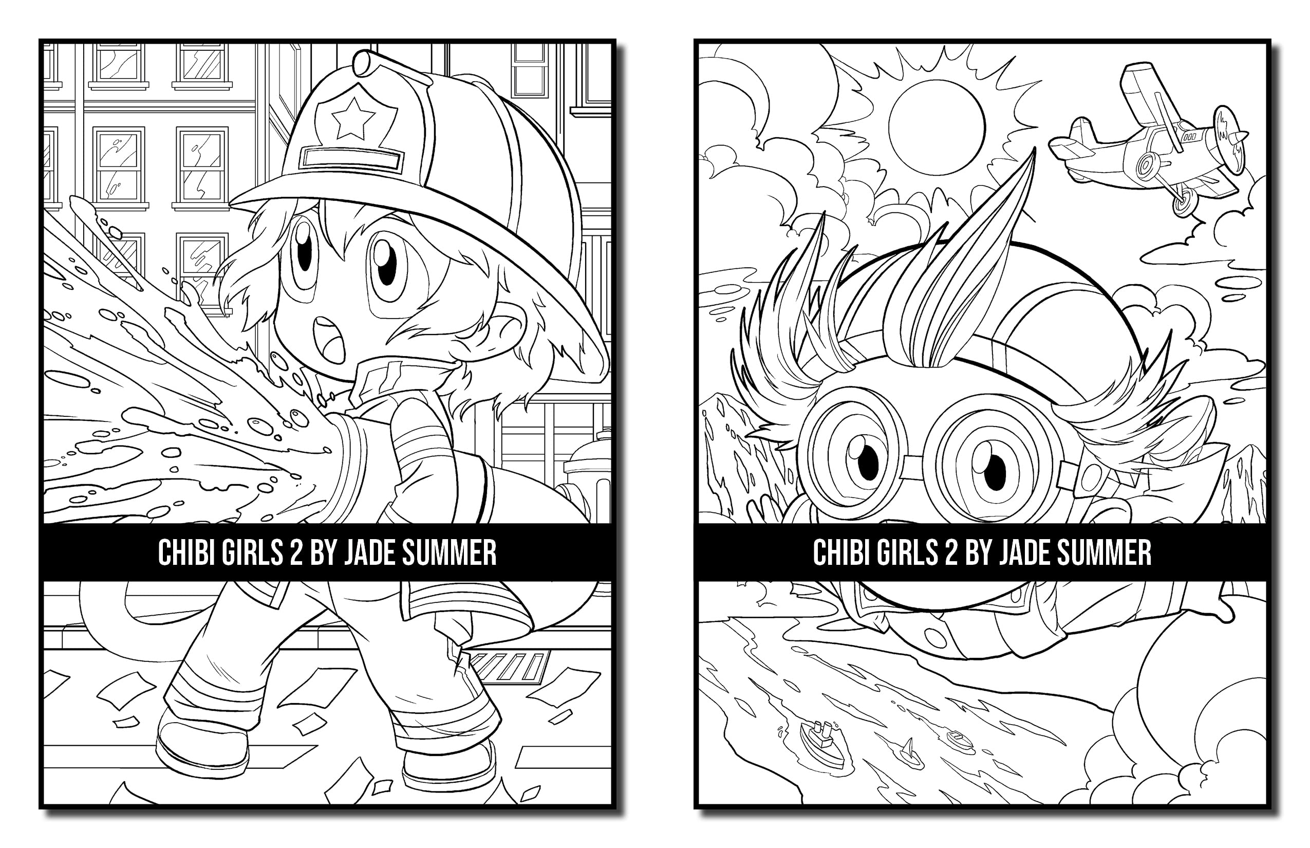 Chibi Girls 2: An Adult Coloring Book with Cute Anime Characters and Adorable Manga Scenes for Relaxation