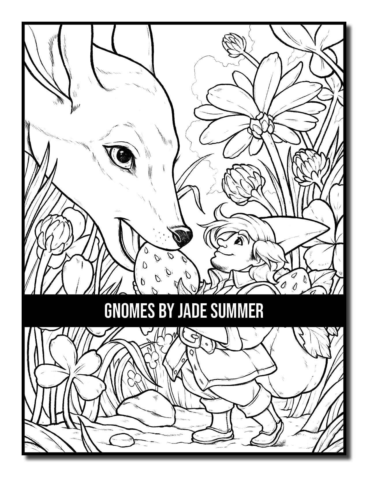 Gnomes: A Fantasy Coloring Book for Adults and Kids with Adorable Characters, Whimsical Scenes, and More!