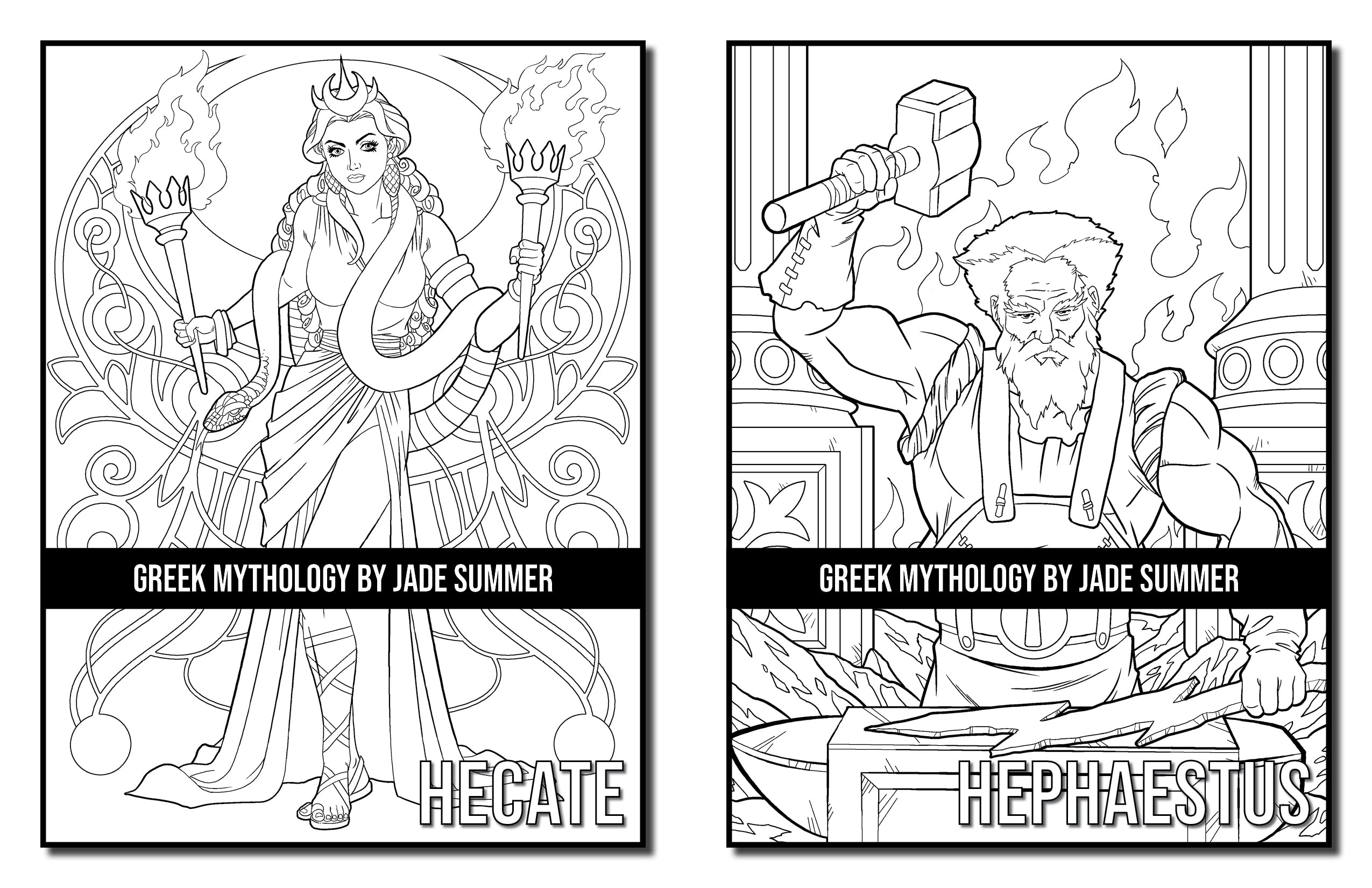 Greek Mythology: A Coloring Book for Adults and Kids with Powerful Gods, Beautiful Goddesses, Mythological Creatures and More!
