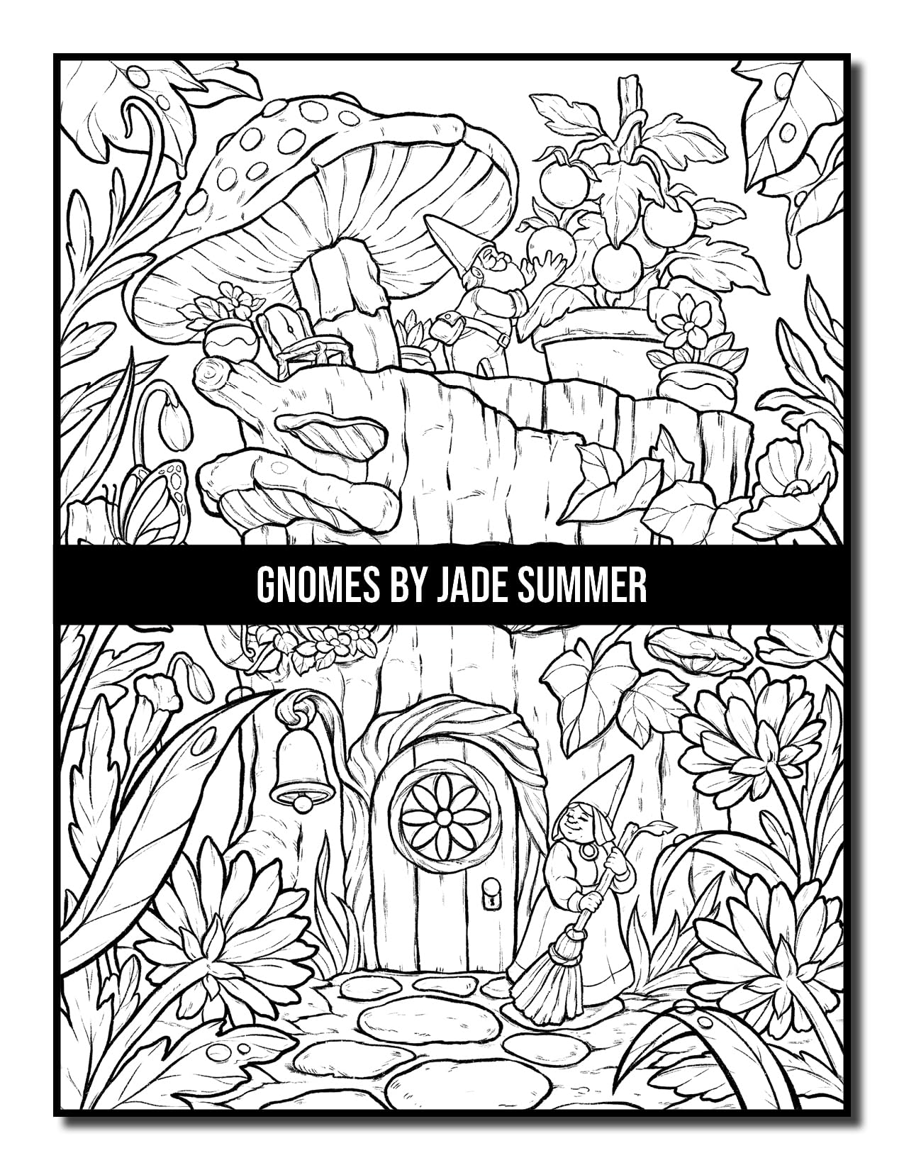 Gnomes: A Fantasy Coloring Book for Adults and Kids with Adorable Characters, Whimsical Scenes, and More!