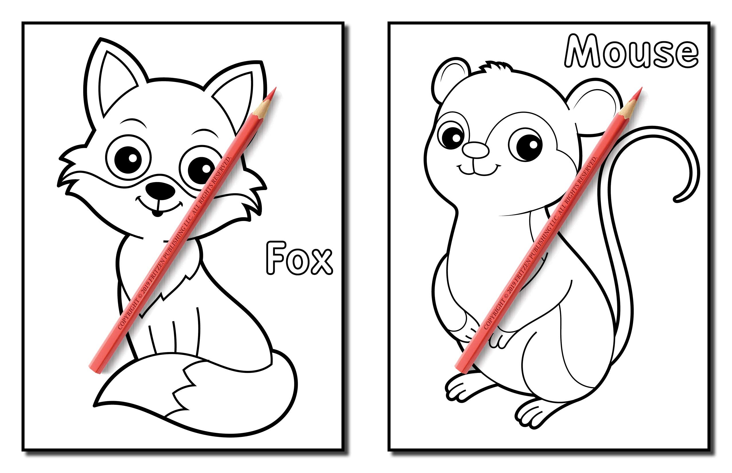 Animals for Toddlers: A Toddler Coloring Book with Fun, Simple, and Educational Coloring Pages for Kids Ages 1-3