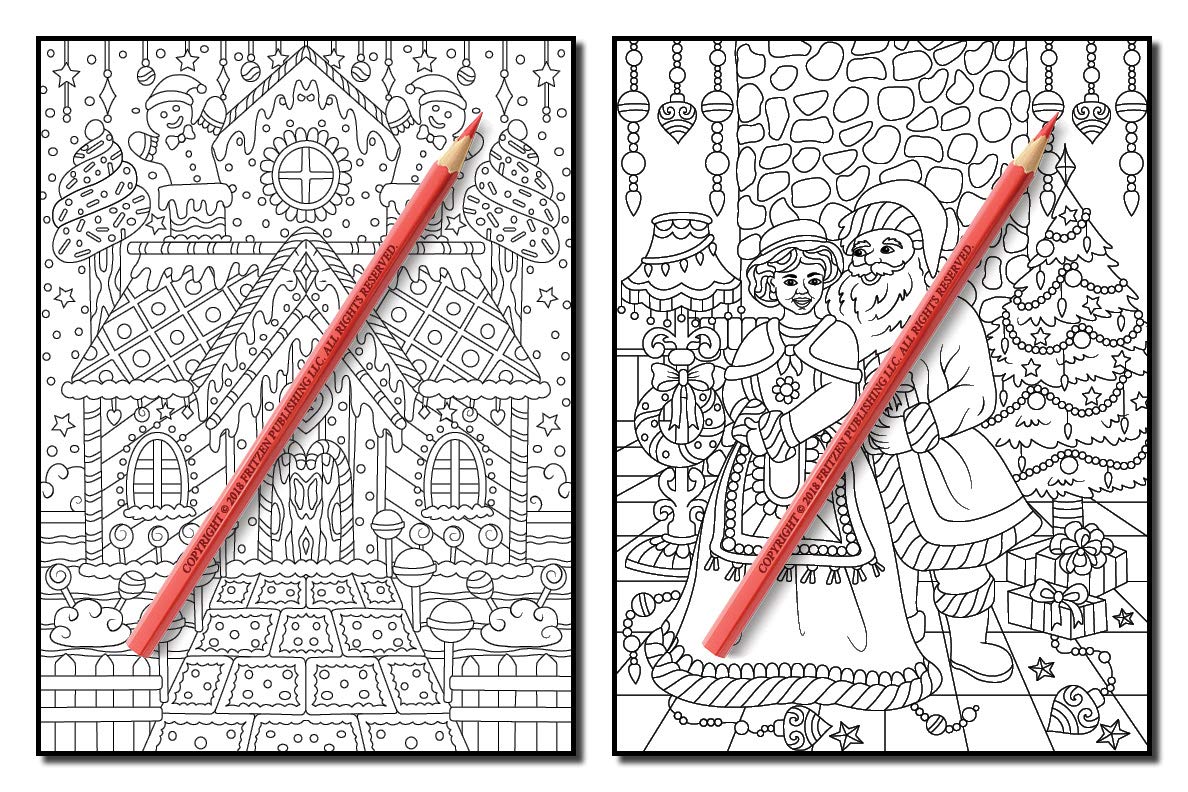 Christmas Coloring Book: An Adult Coloring Book with Fun, Easy, and Relaxing Designs