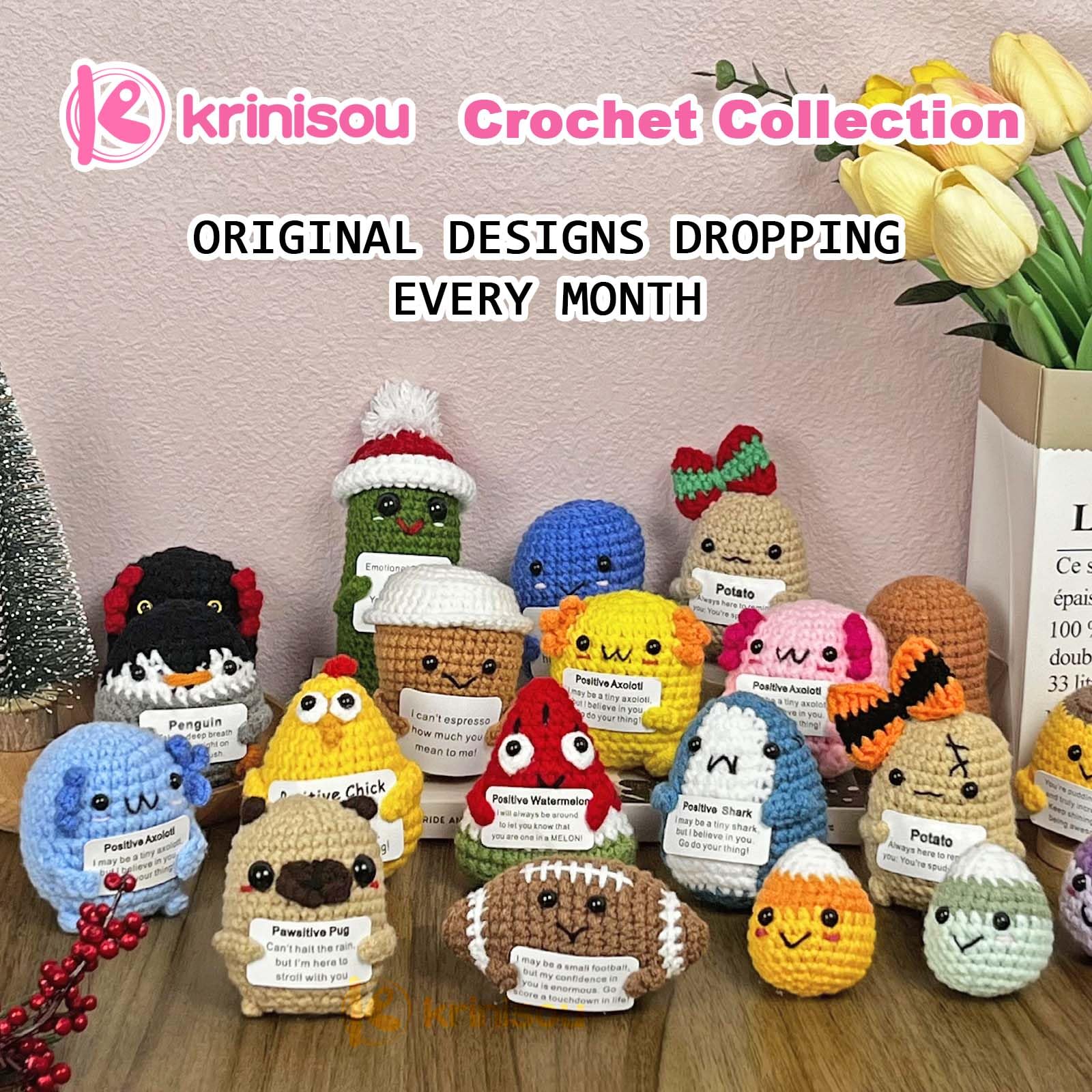 Coffee Lovers Gifts Ideas for Women, Positive Quote Crochet Espresso Themed Birthday Gifts, Funny Appreciation Gift Presents for Teacher Best Friend Boyfriend Girlfriend