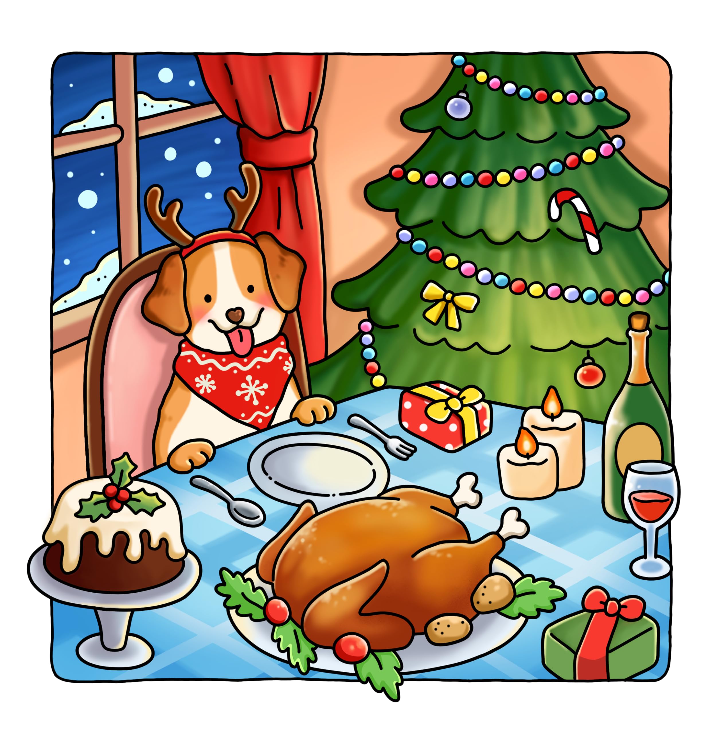 Christmas: Cozy Coloring Book for Adults & Teens Featuring Festive Holiday Winter Scenes