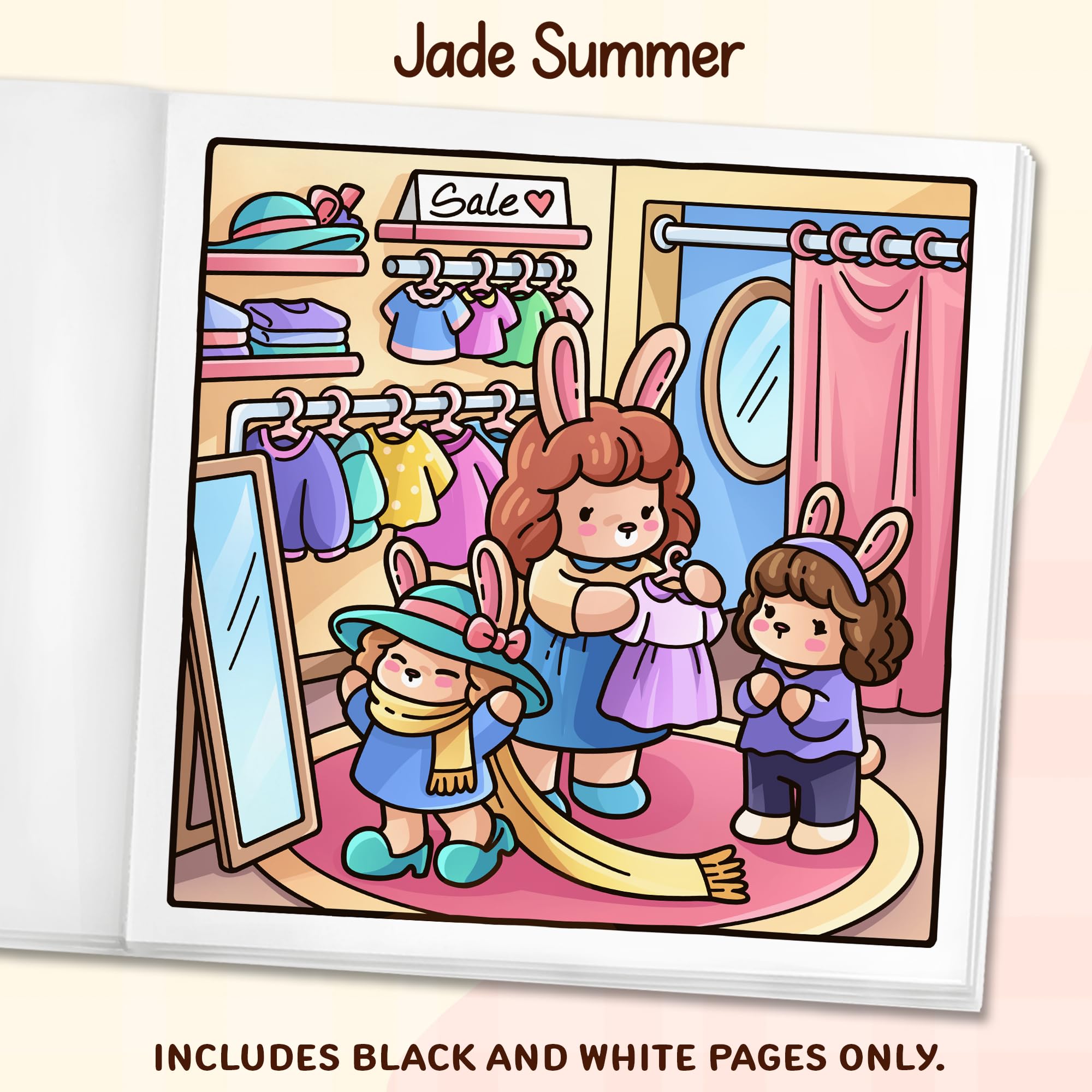 Cozy Moms: Cute Coloring Book for Adults and Teens with Adorable Characters and Heartwarming Family Moments for Relaxation