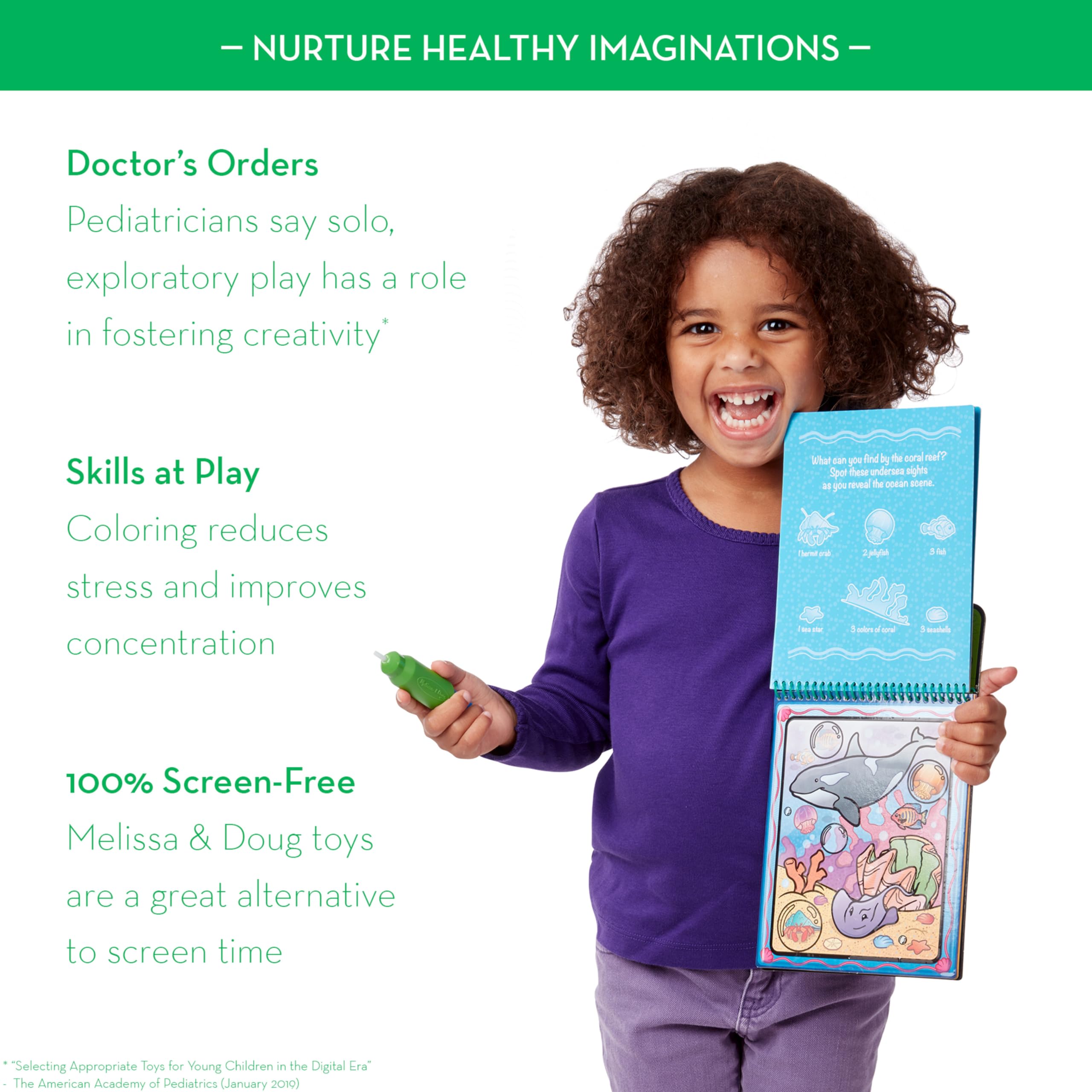 Melissa & Doug On the Go Water Wow! Reusable Water-Reveal Activity Pad - Animals - FSC Certified