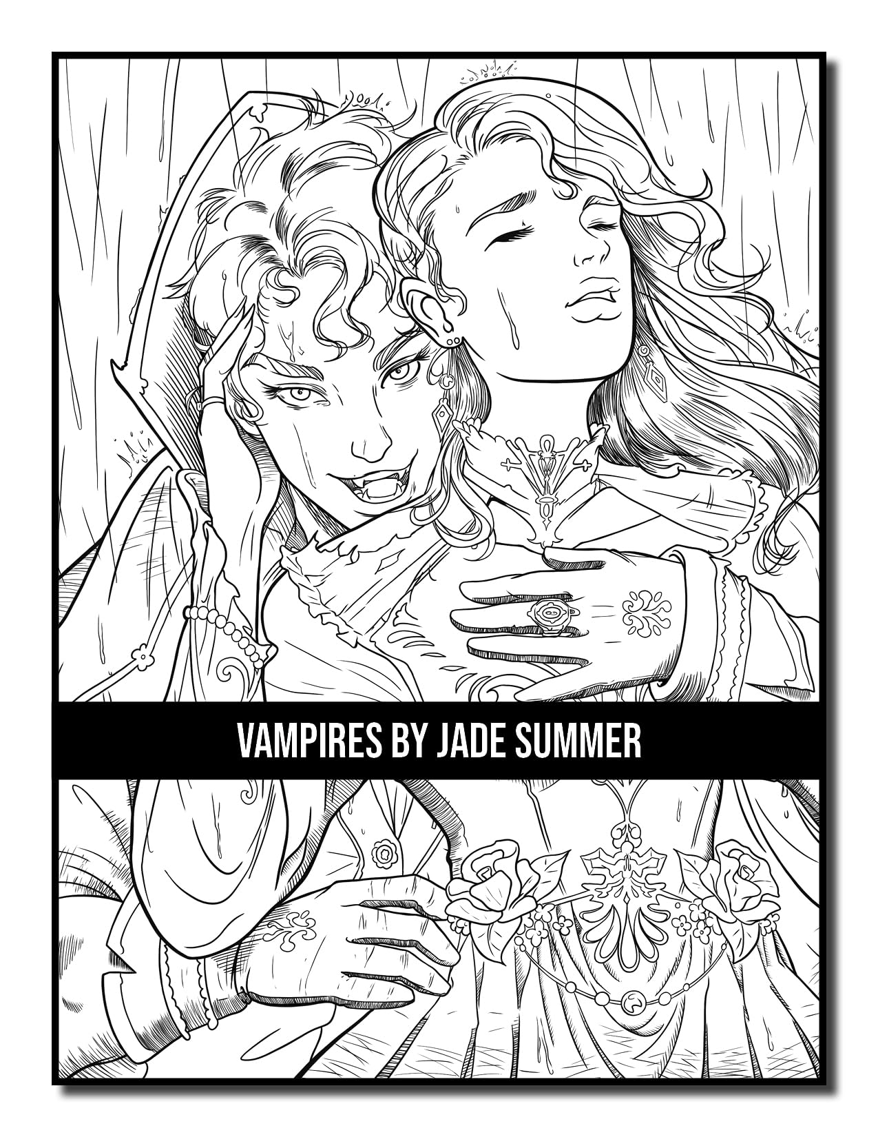 Vampires: An Adult Coloring Book with Sexy Vampire Women, Dark Fantasy Romance, and Haunting Gothic Scenes for Relaxation