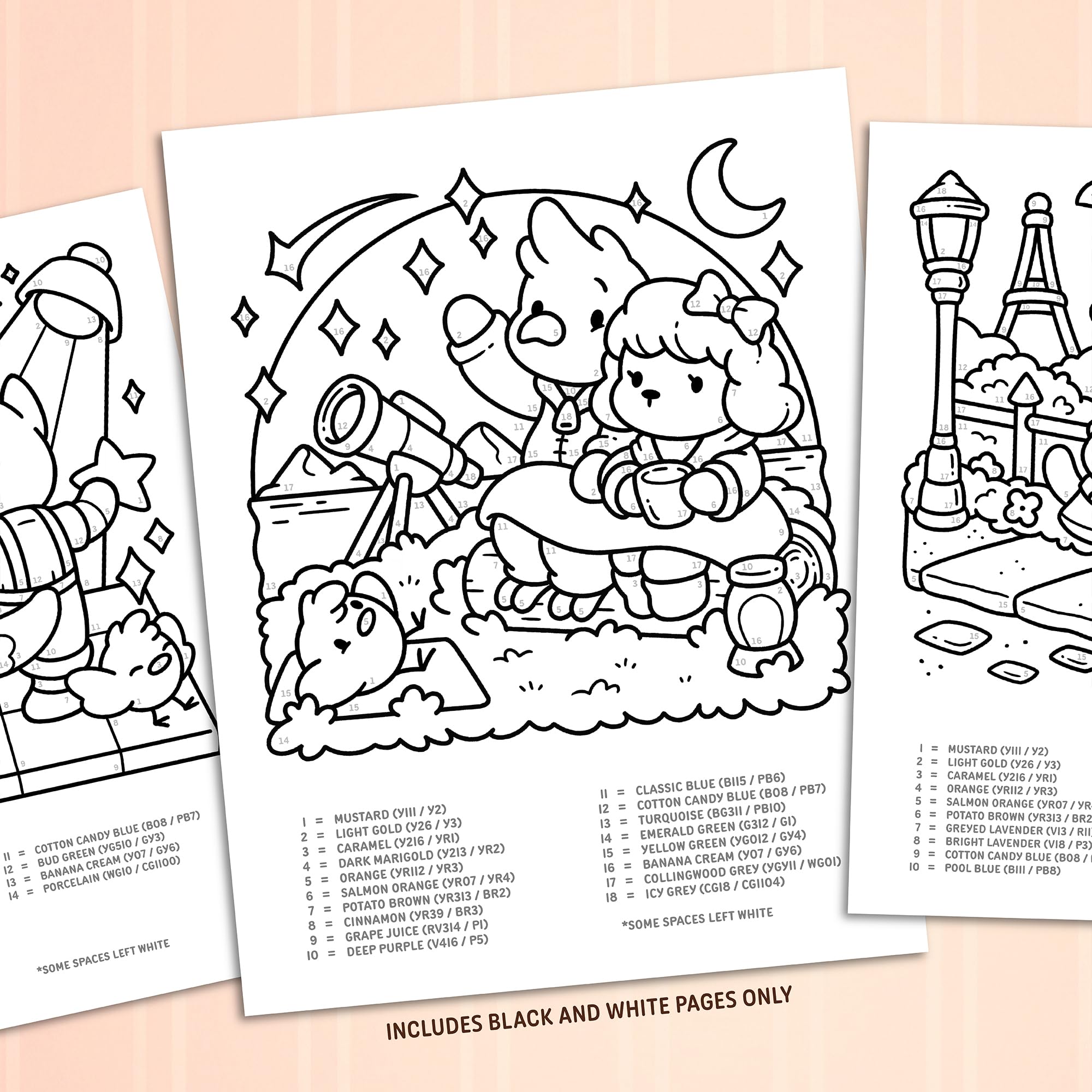 Cute & Cozy Color by Number: Coloring Book for Adults and Teens with Fun, Easy, and Relaxing Scenes to Complete Step by Step (Cozy Coloring Books)