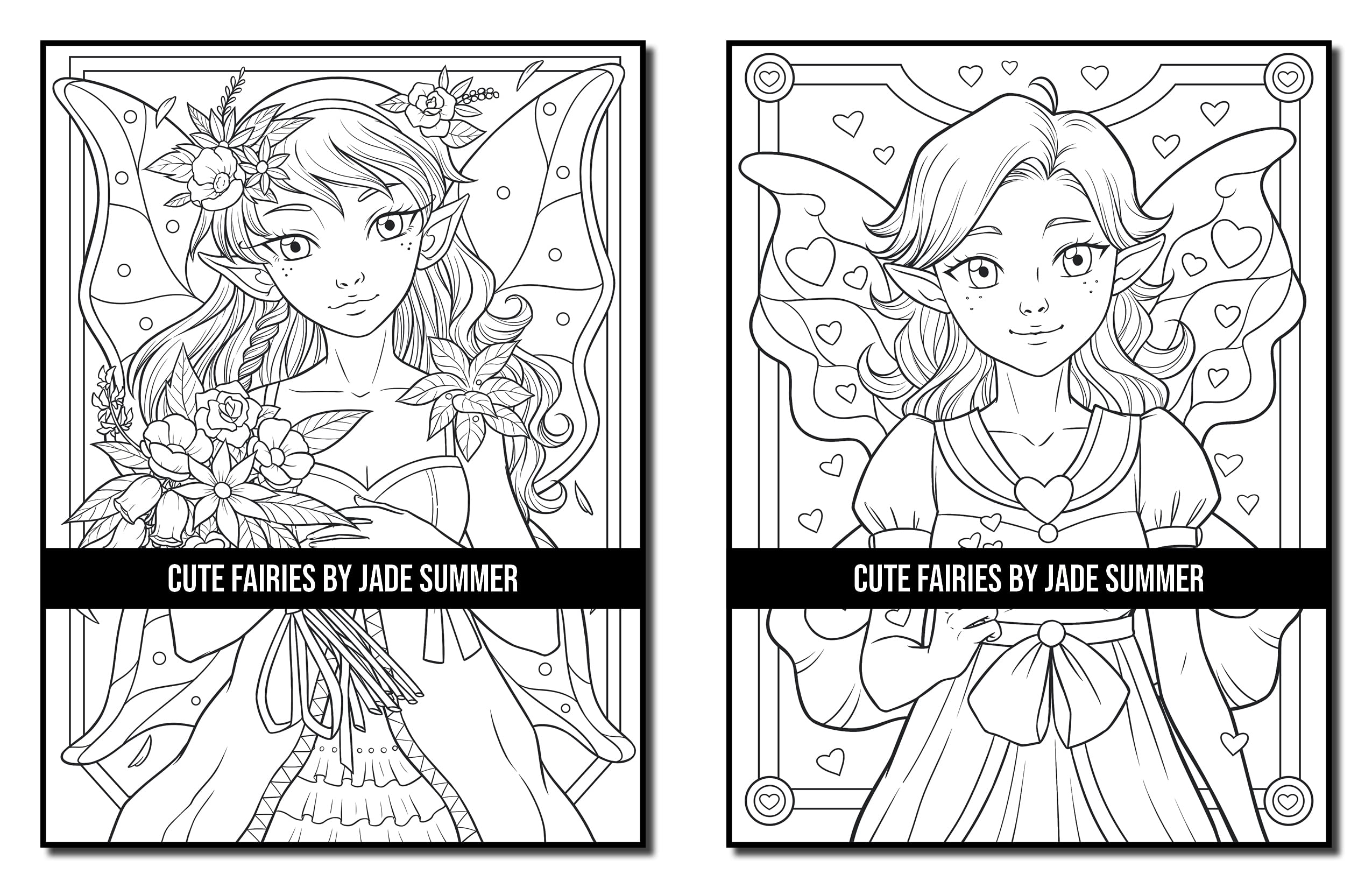 Cute Fairies: An Adult Coloring Book with Adorable Fairy Girls and Delightful Fantasy Scenes for Relaxation