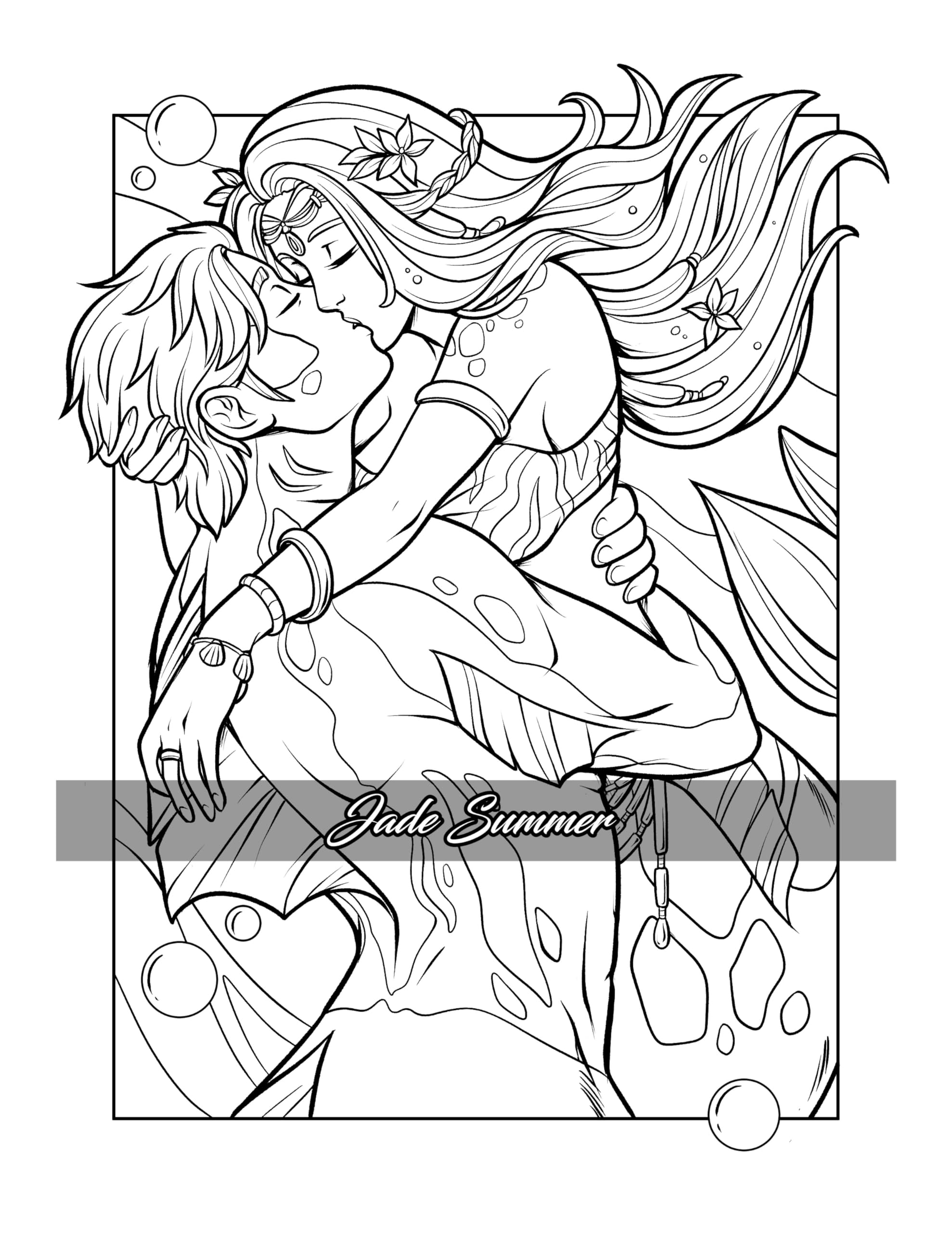 Magical Mermaids: An Adult Coloring Book with Beautiful Mermaids and Fantasy Scenes for Stress Relief and Relaxation