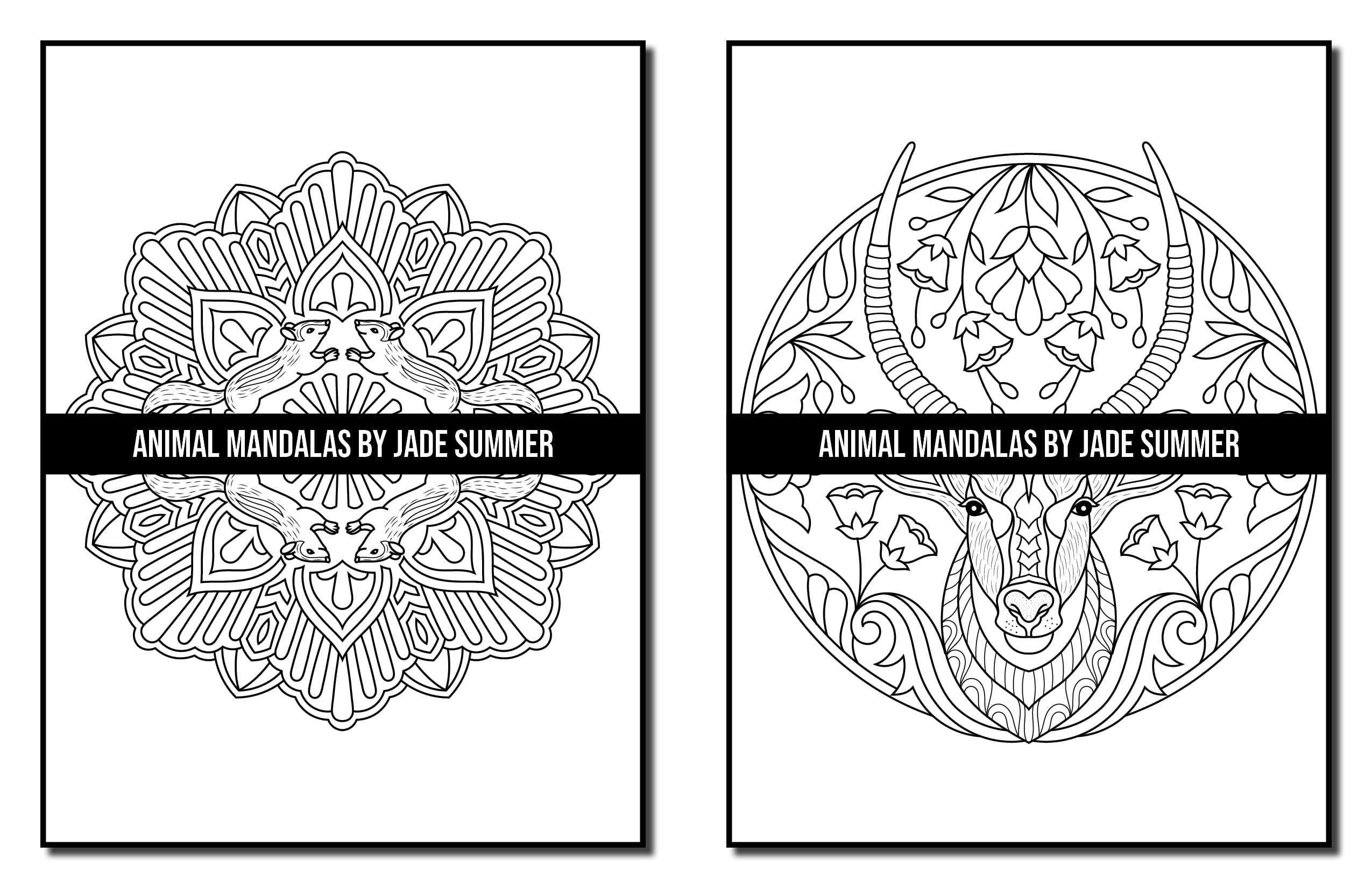 Mandala Coloring Book: For Adults with Cute Animal Mandalas, Fun Geometric Patterns, and Relaxing Flower Designs