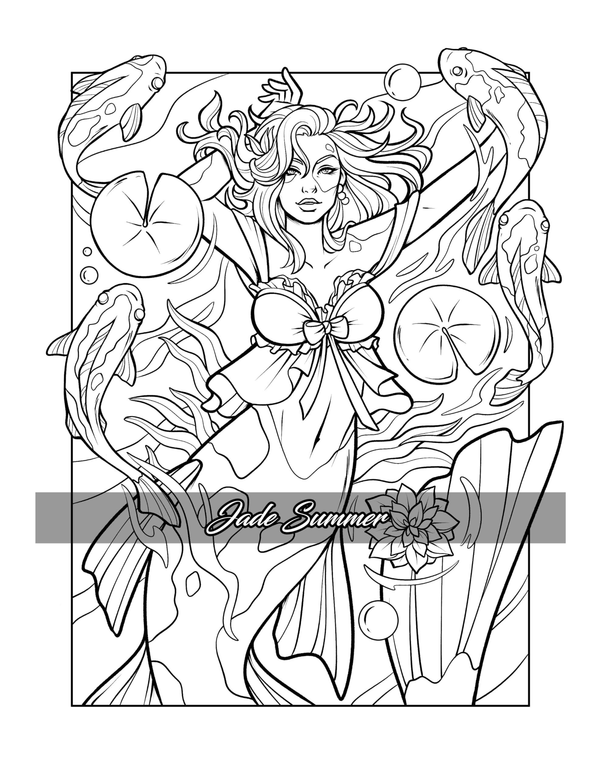 Magical Mermaids: An Adult Coloring Book with Beautiful Mermaids and Fantasy Scenes for Stress Relief and Relaxation