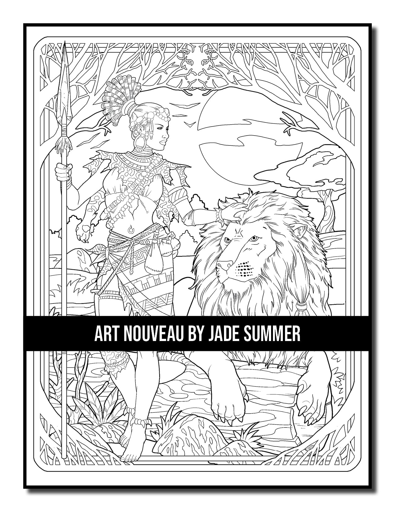 Art Nouveau: An Adult Coloring Book with Fantasy Women, Mythical Creatures, and Detailed Designs for Relaxation
