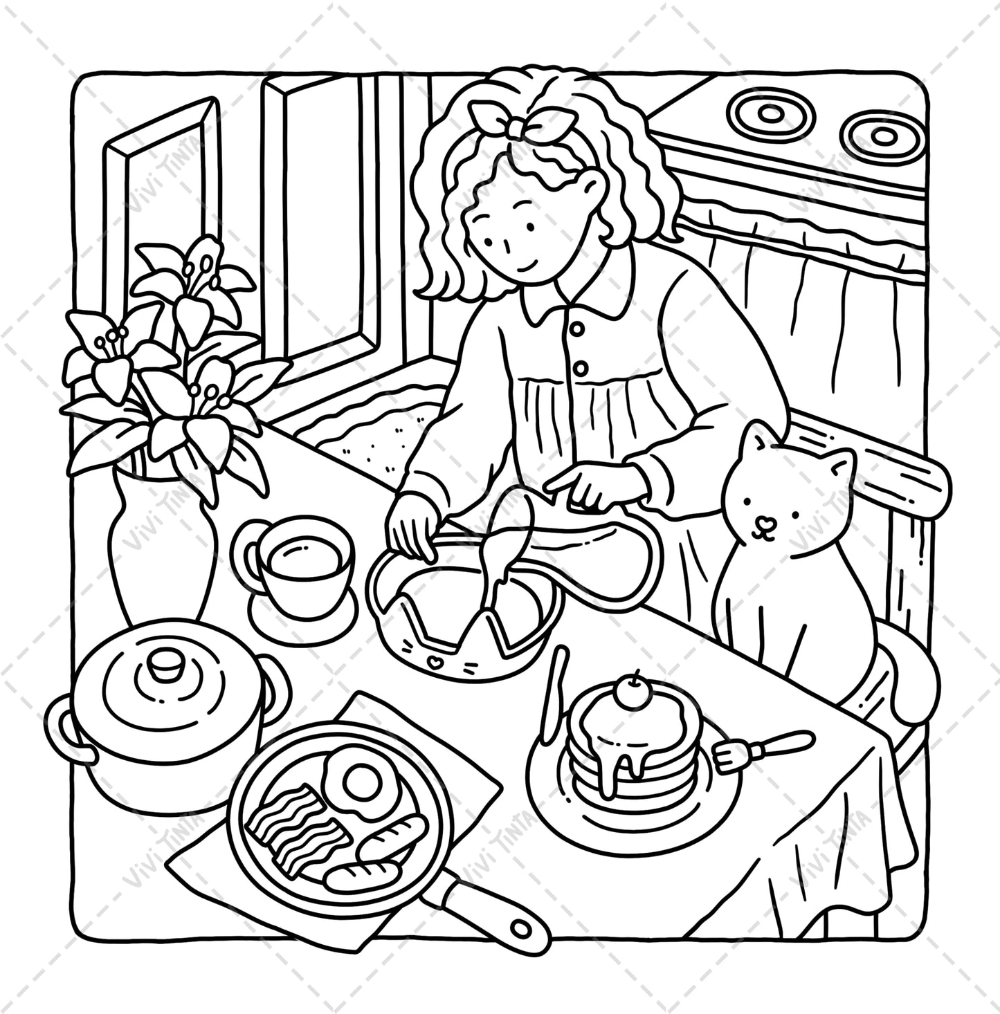 Soft Life: Cozy & Calming Coloring Book for Adults and Teens Featuring Gentle Daily Moments and Simple Joys (Girl Theme Coloring Book)