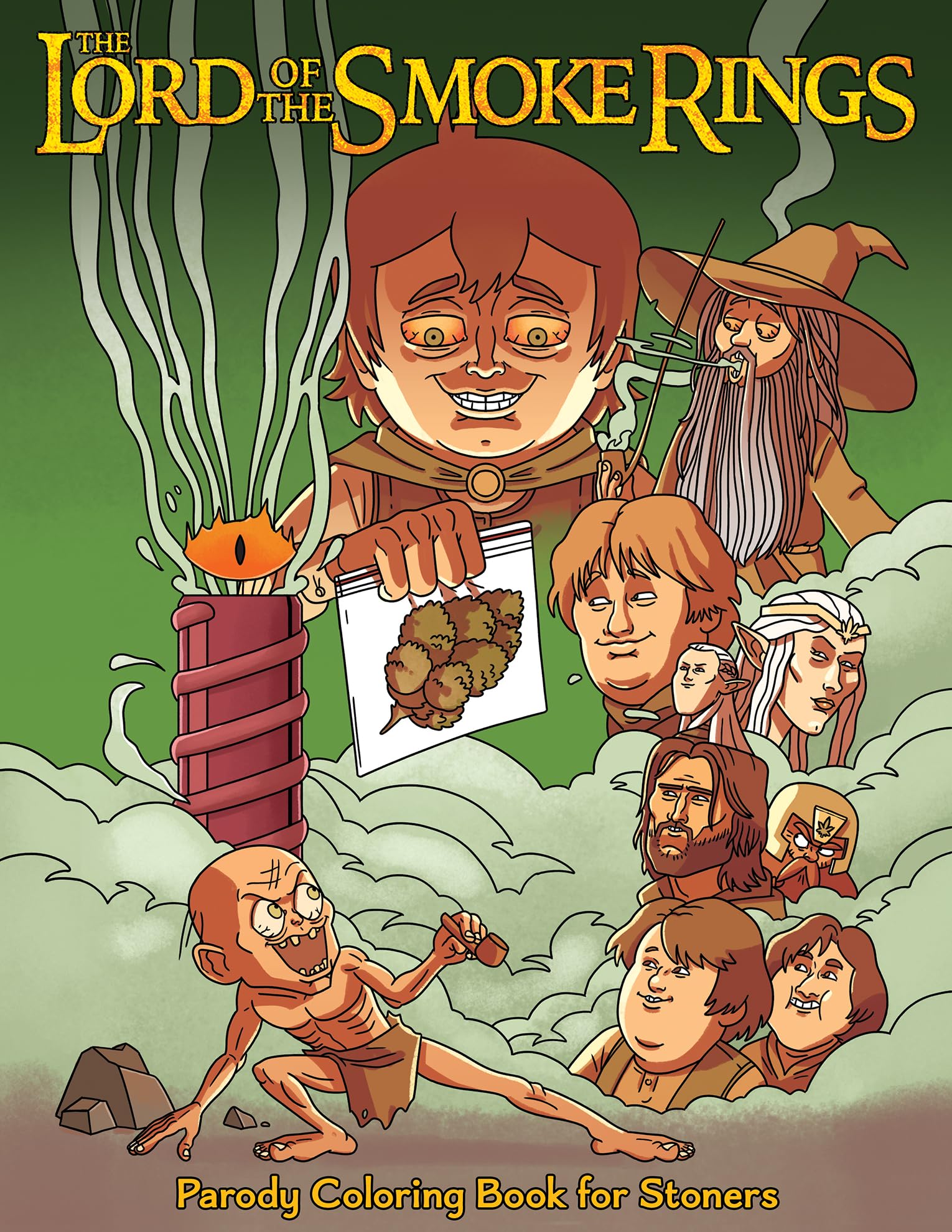 WOOD ROCKET The Lord of The Smoke Rings | A Parody Coloring Book for Stoners
