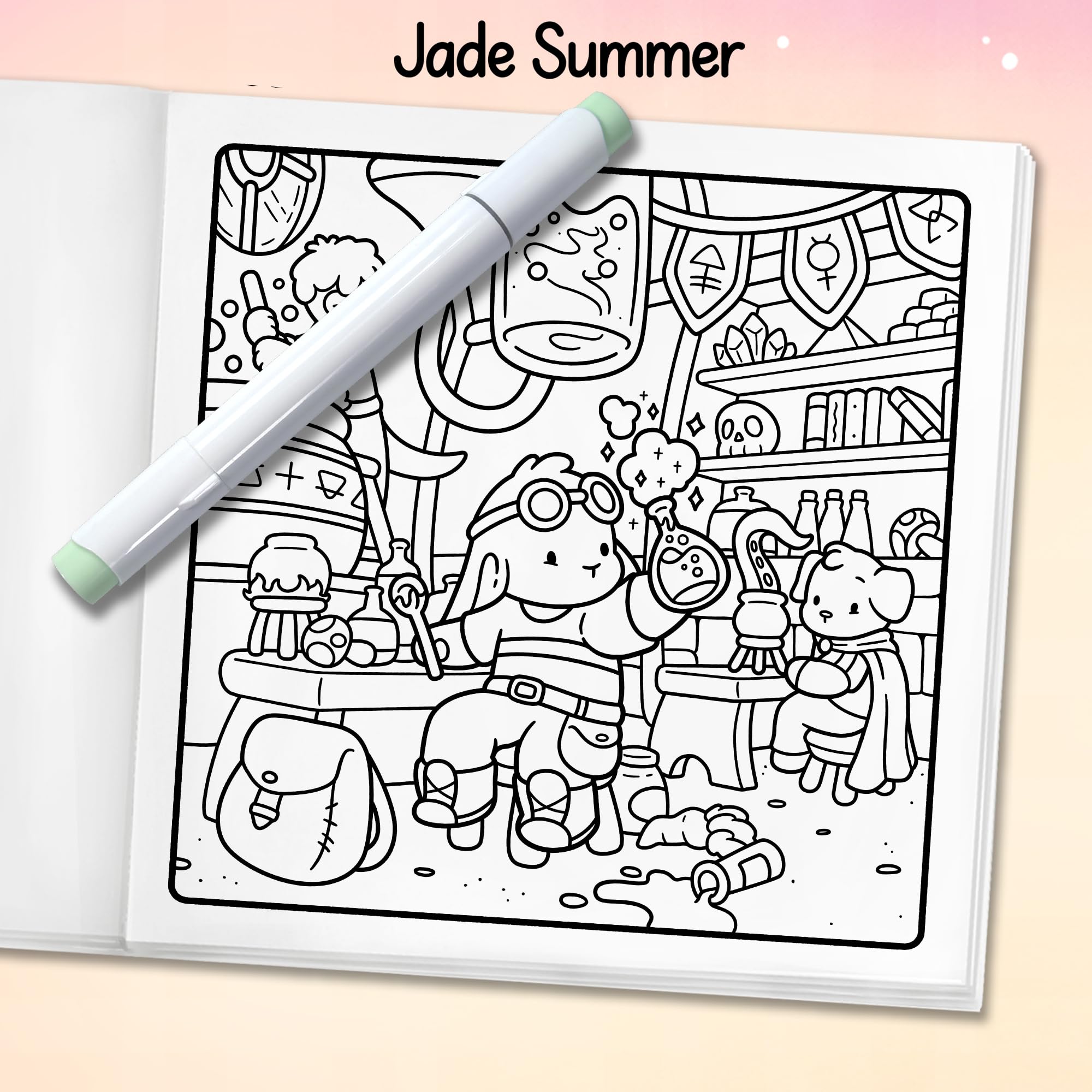 Magic Academy: Cozy Fantasy Coloring Book for Adults and Teens with Witches, Wizards, Spells, Potions, and Magical School Adventures (Cozy Coloring Books)