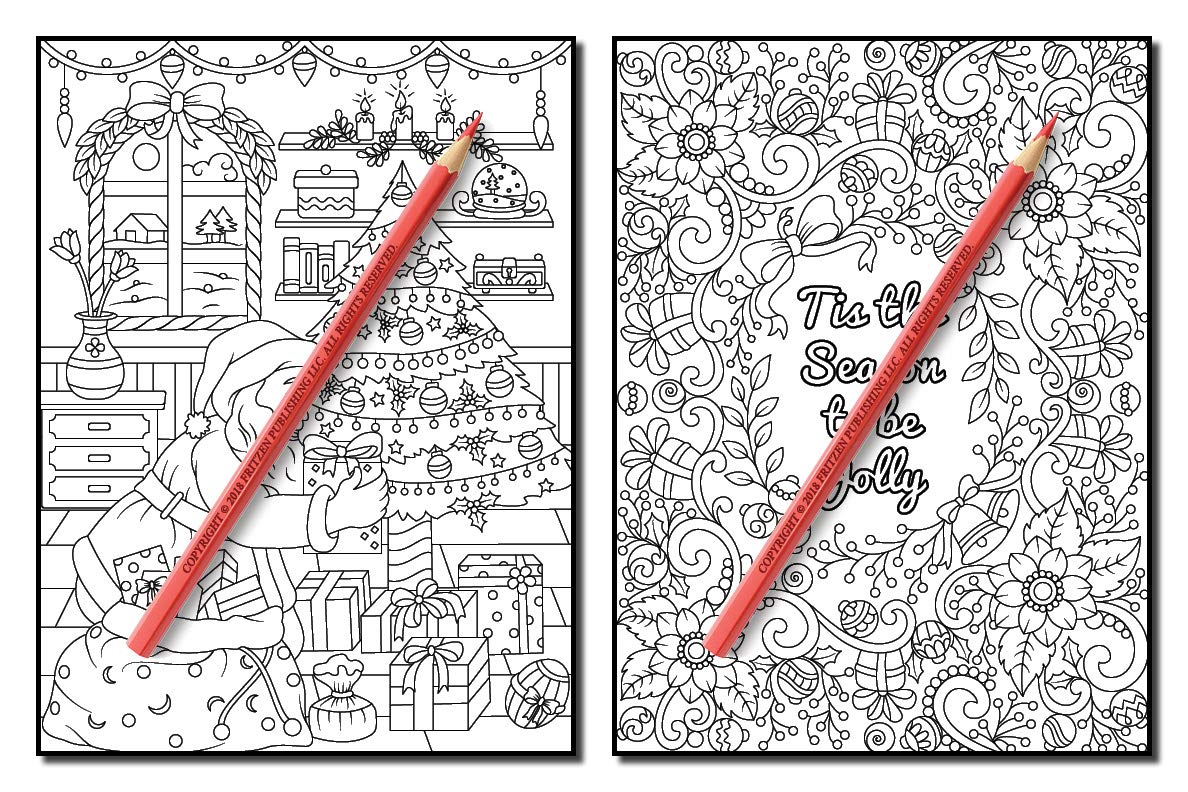 Christmas Coloring Book: An Adult Coloring Book with Fun, Easy, and Relaxing Designs