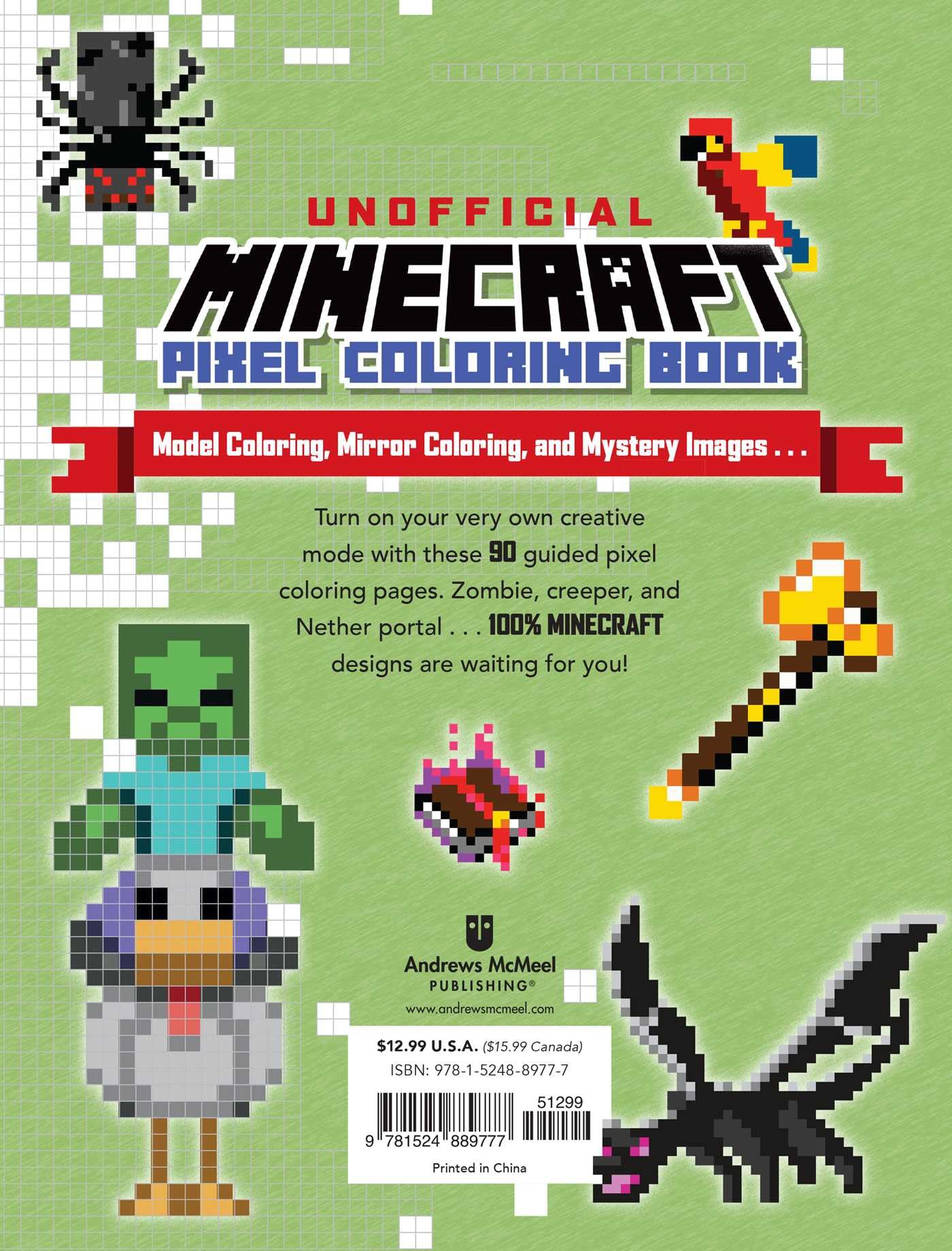 The Unofficial Minecraft Pixel Coloring Book: Volume 1 (Volume 1)