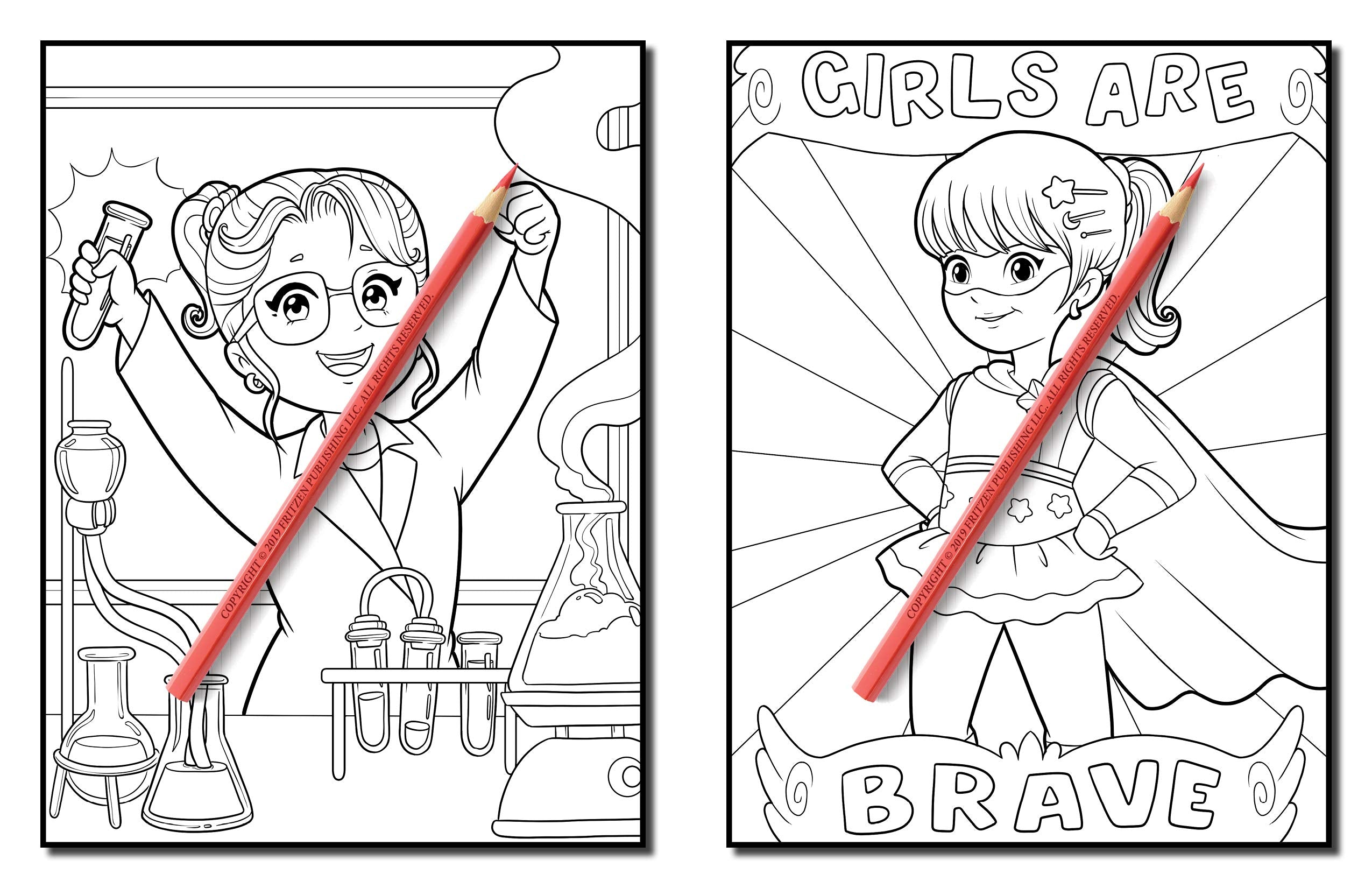 Girls Are Amazing: An Inspirational Coloring Book for Girls to Motivate, Encourage and Build Confidence