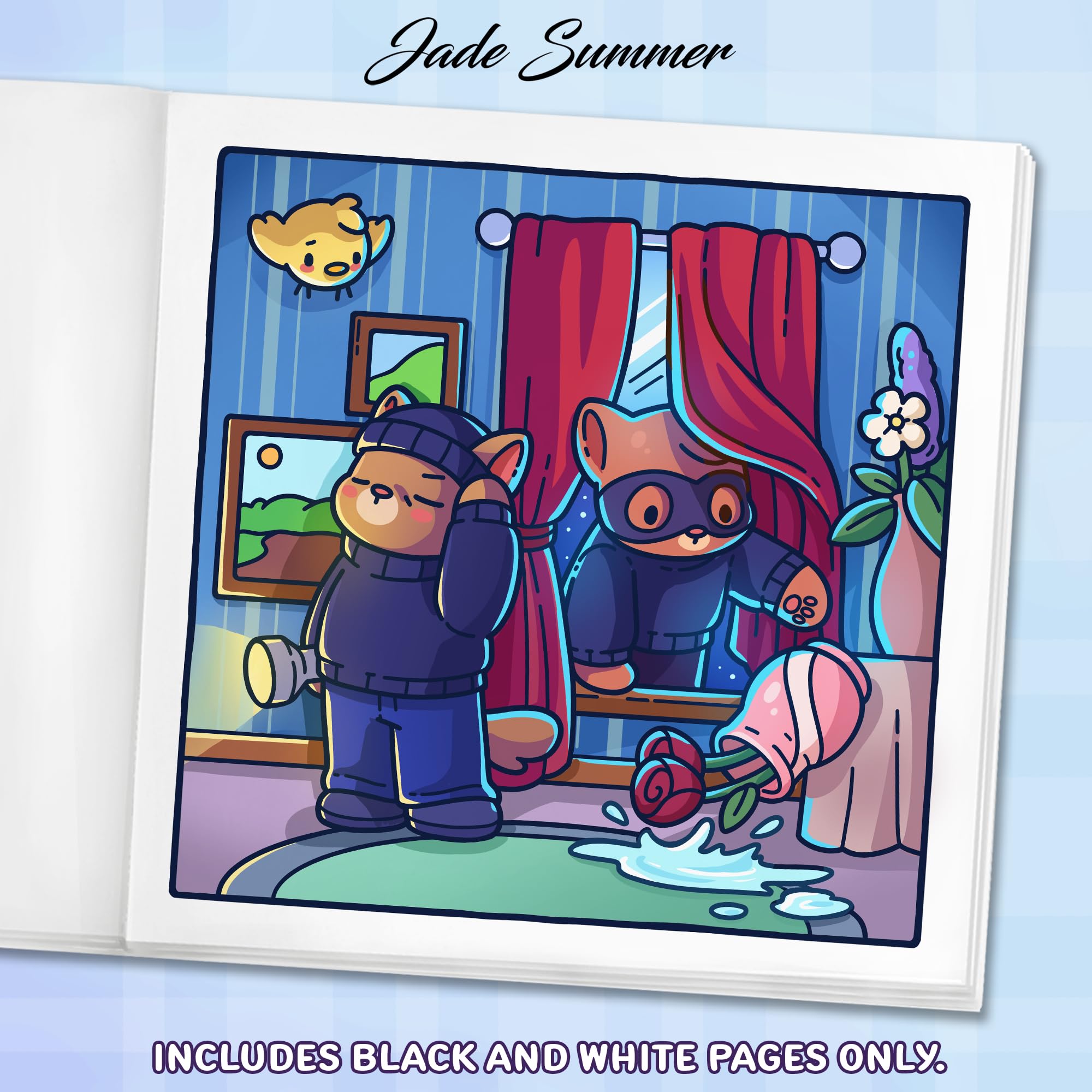 Cat Crimes: Cozy Coloring Book for Adults and Teens with Funny Scenes for Cat Lovers