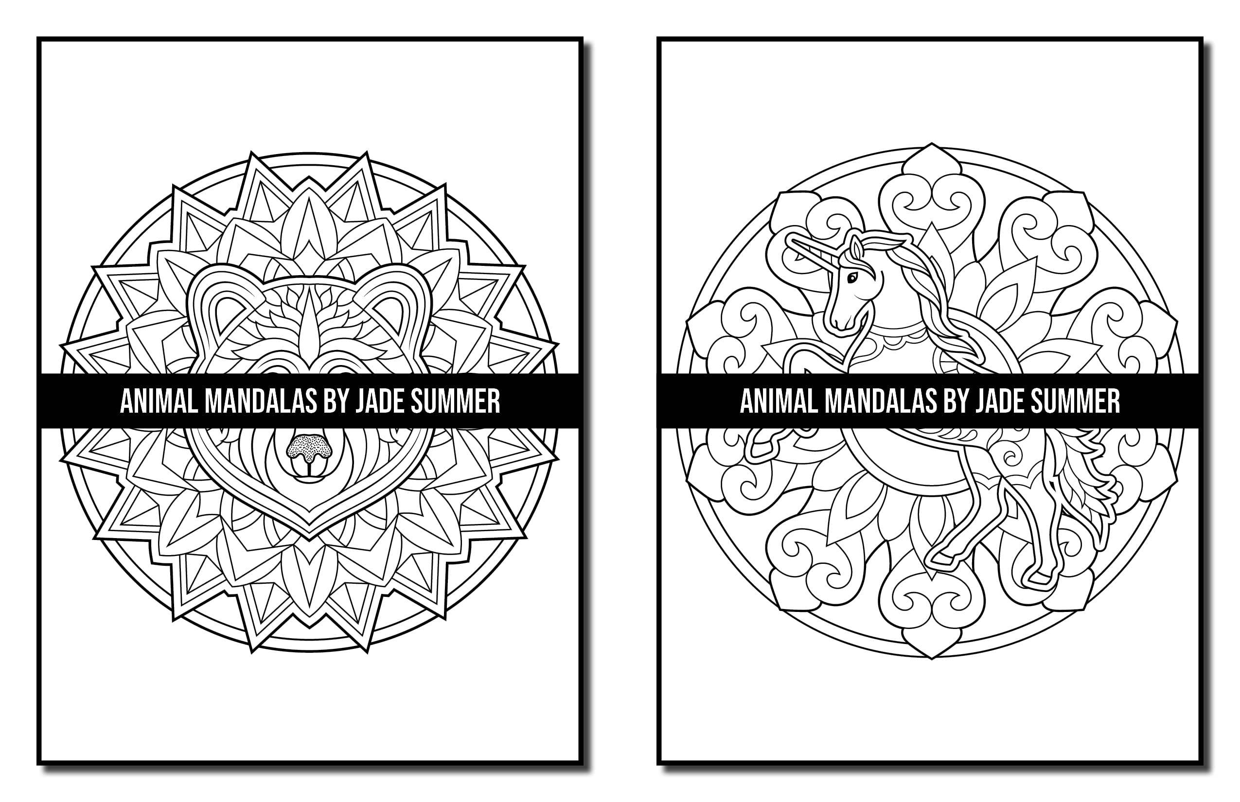 Mandala Coloring Book: For Adults with Cute Animal Mandalas, Fun Geometric Patterns, and Relaxing Flower Designs