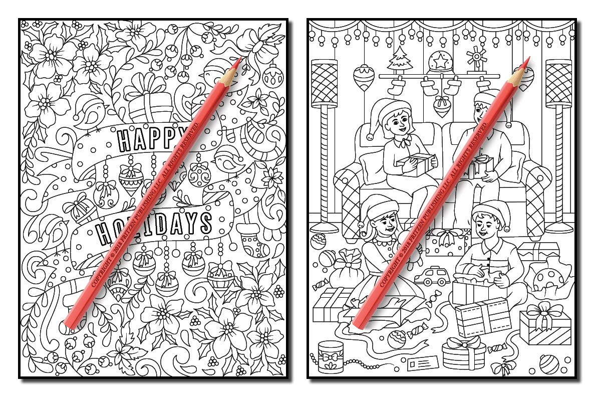 Christmas Coloring Book: An Adult Coloring Book with Fun, Easy, and Relaxing Designs