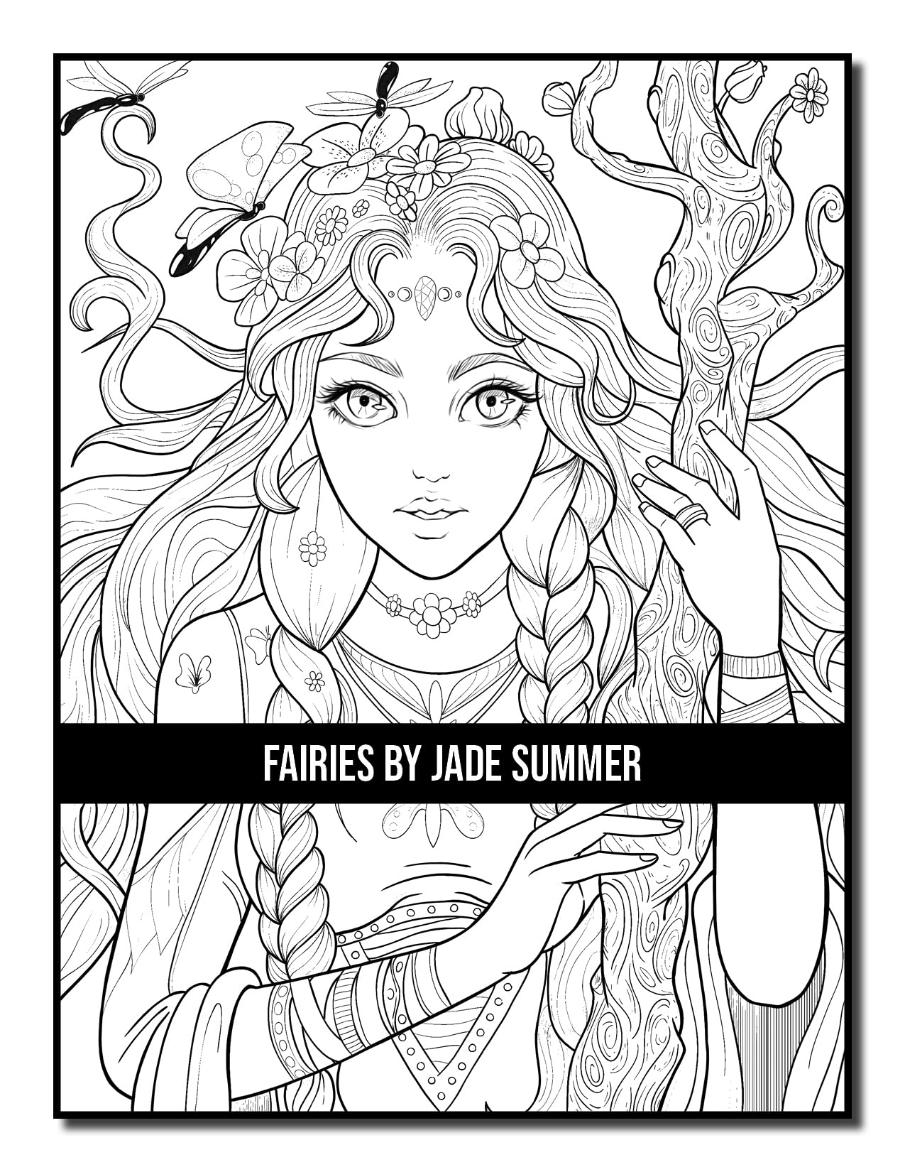 Fairies Coloring Book: For Adults with Beautiful Fantasy Women, Cute Magical Animals, and Relaxing Forest Scenes