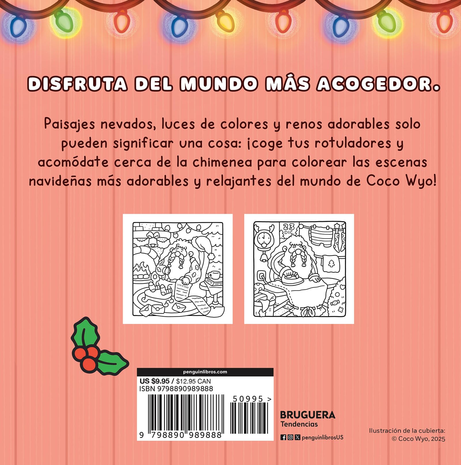 Dulce Navidad / Cozy Christmas: Coloring Book for Adults and Kids (COCO WYO) (Spanish Edition)