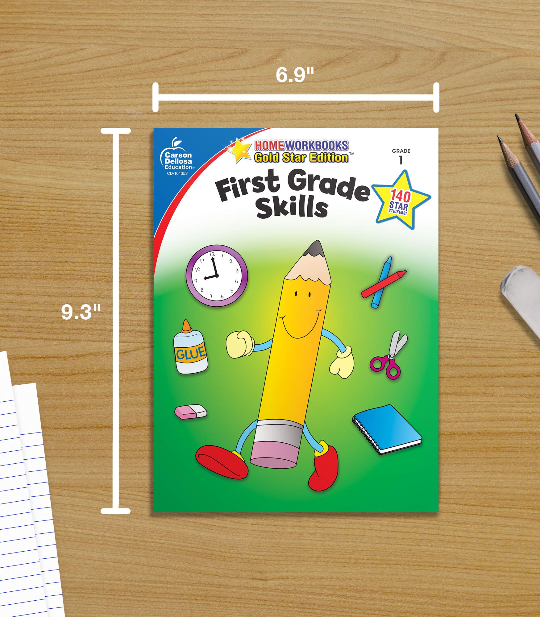 Carson Dellosa All the Skills for First Grade Workbook, Addition, Subtraction, Writing Practice, Phonics, and Reading for 1st Graders, Classroom or Homeschool Curriculum (Volume 4)
