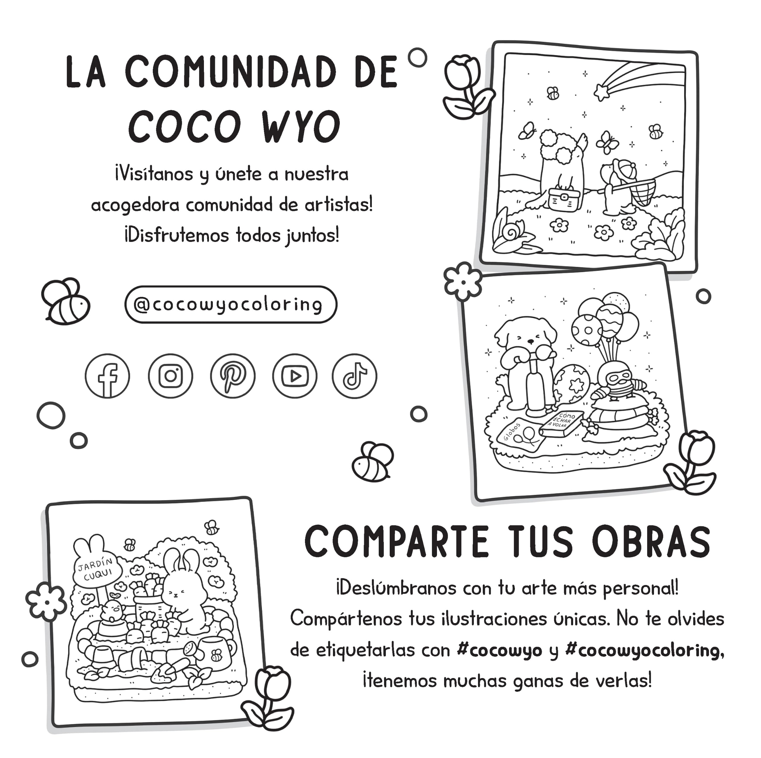 Abrazos blanditos / Cozy Cuties: Coloring Book for Adults and Kids (COCO WYO) (Spanish Edition)