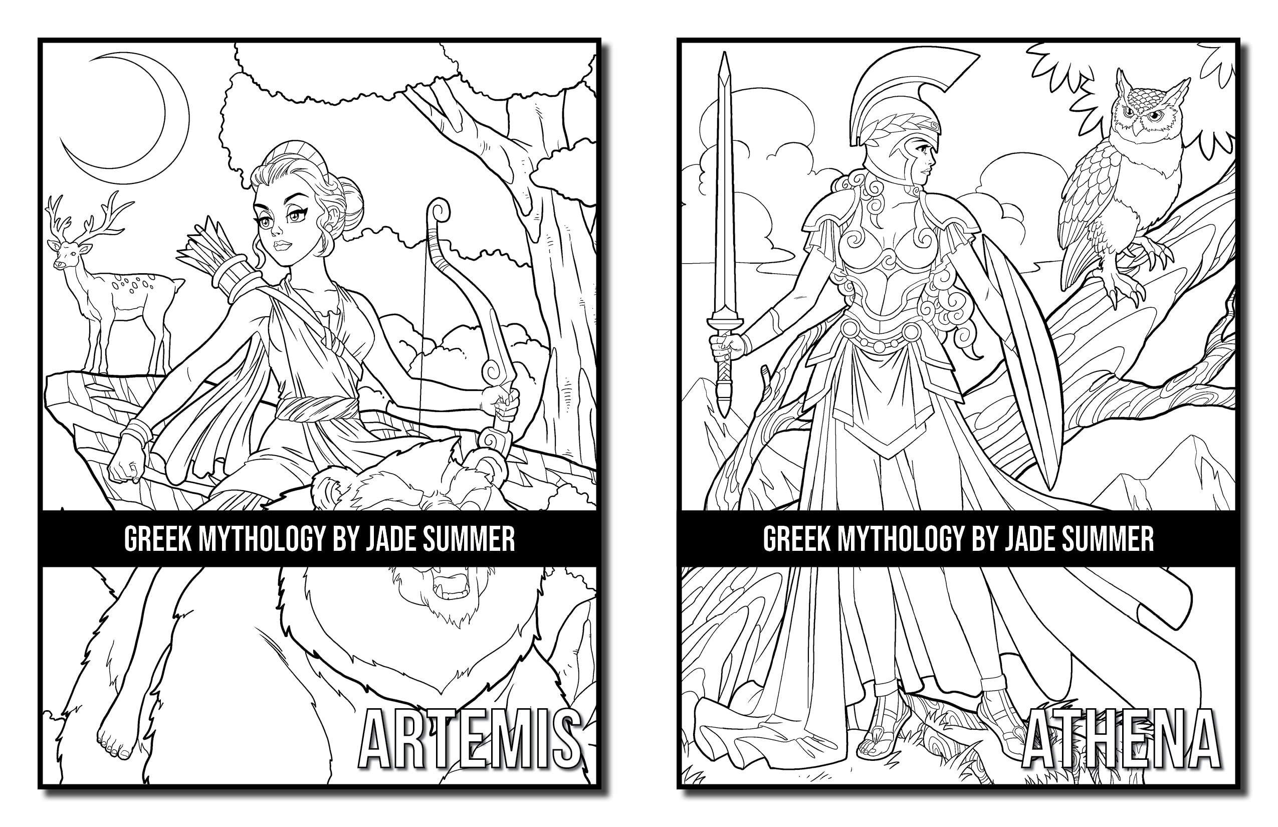 Greek Mythology: A Coloring Book for Adults and Kids with Powerful Gods, Beautiful Goddesses, Mythological Creatures and More!