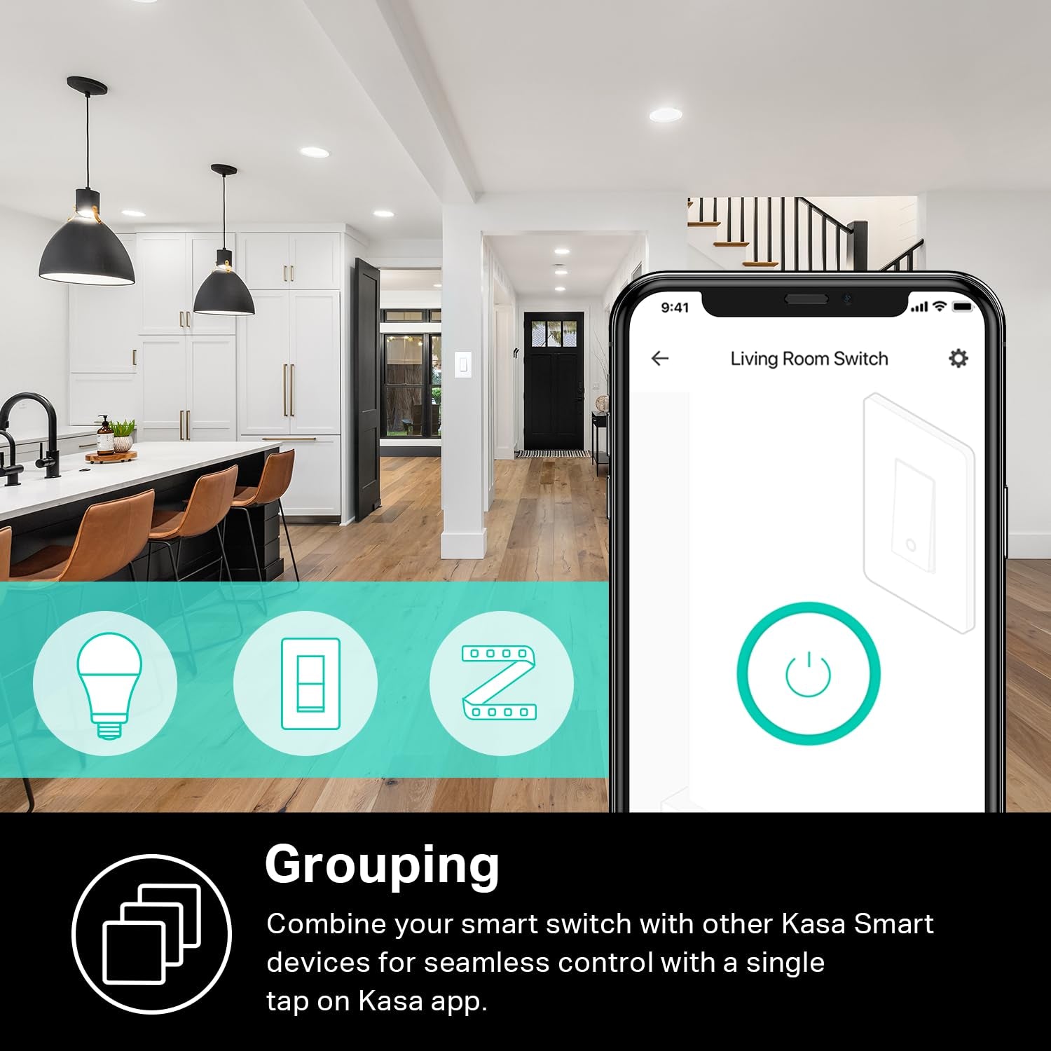 Kasa Smart Light Switch HS200P3, Single Pole, Needs Neutral Wire, 2.4Ghz Wi-Fi Light Switch Works with Alexa and Google Home, UL Certified, No Hub Required, 3 Count -Pack of 1 , White