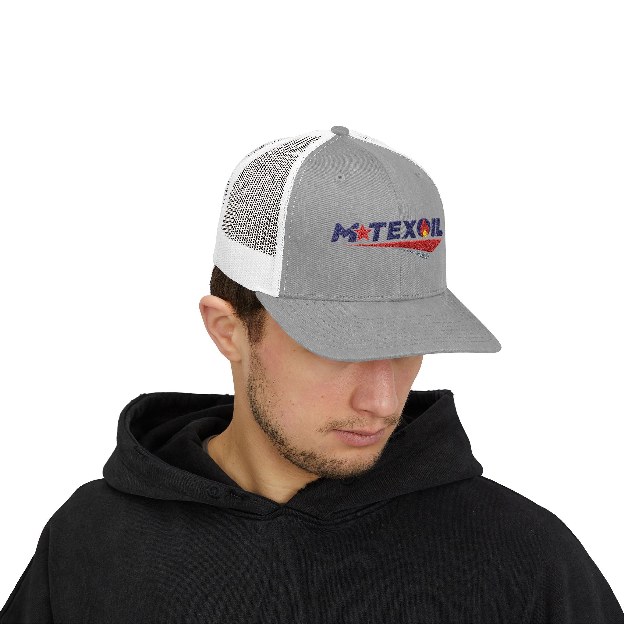 MTEX Oil Snapback Trucker Cap with Embroidered Logo