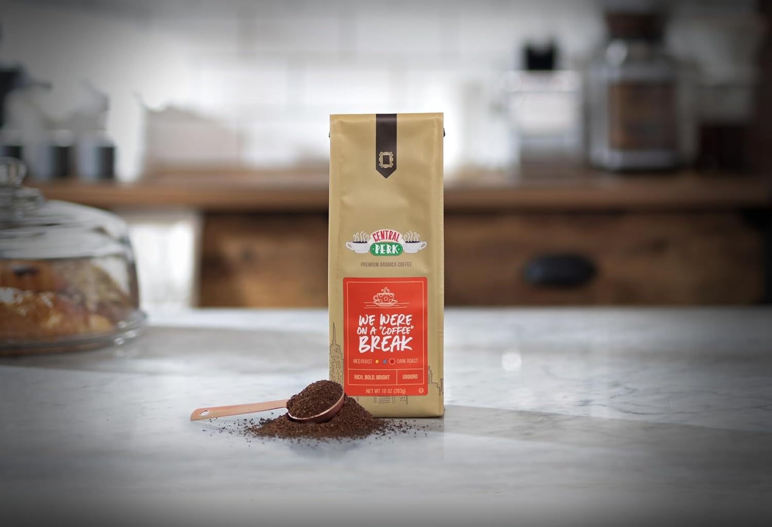 We Were on a Coffee Break Dark Roast Ground Coffee - Bold 100% Arabica Blend with Nutty, Smoky, Dark Chocolate & Caramel Flavors, 10Oz Bag