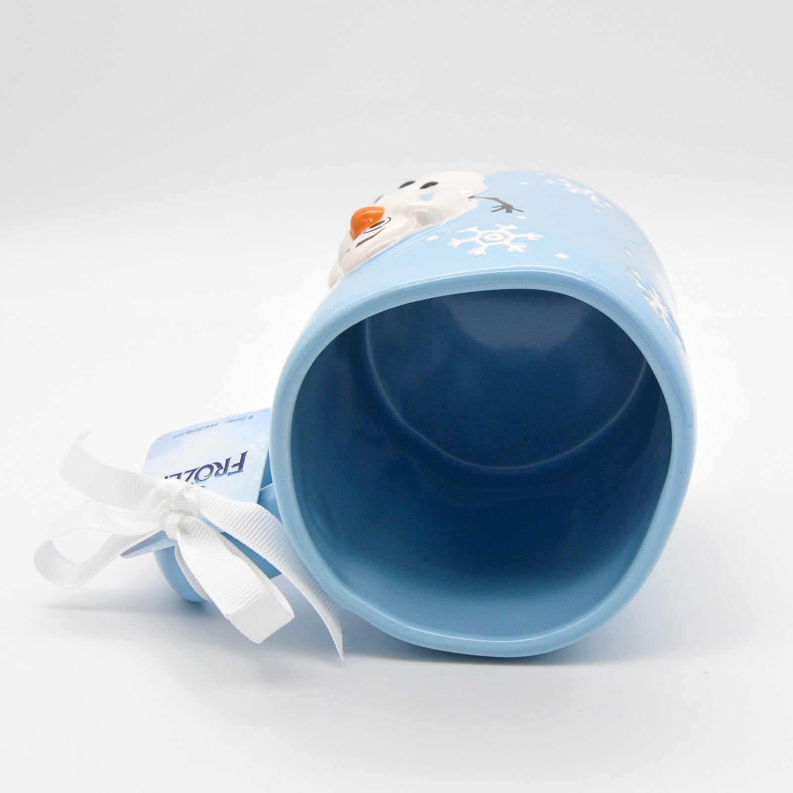 Rae Dunn Olaf Mug, Blue Frozen 3D Olaf with Snowflakes, 16oz Coffee Cup Gift for Frozen Olaf Fans