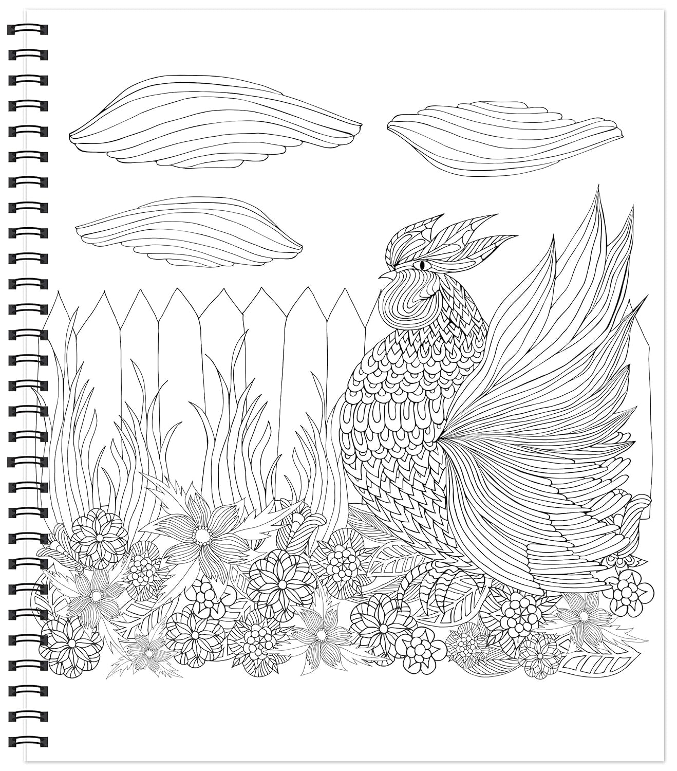 Color & Frame - Country Gardens (Adult Coloring Book)