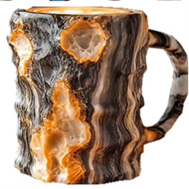 Mineral Crystal Coffee Mug – Resin Gemstone Style Cup