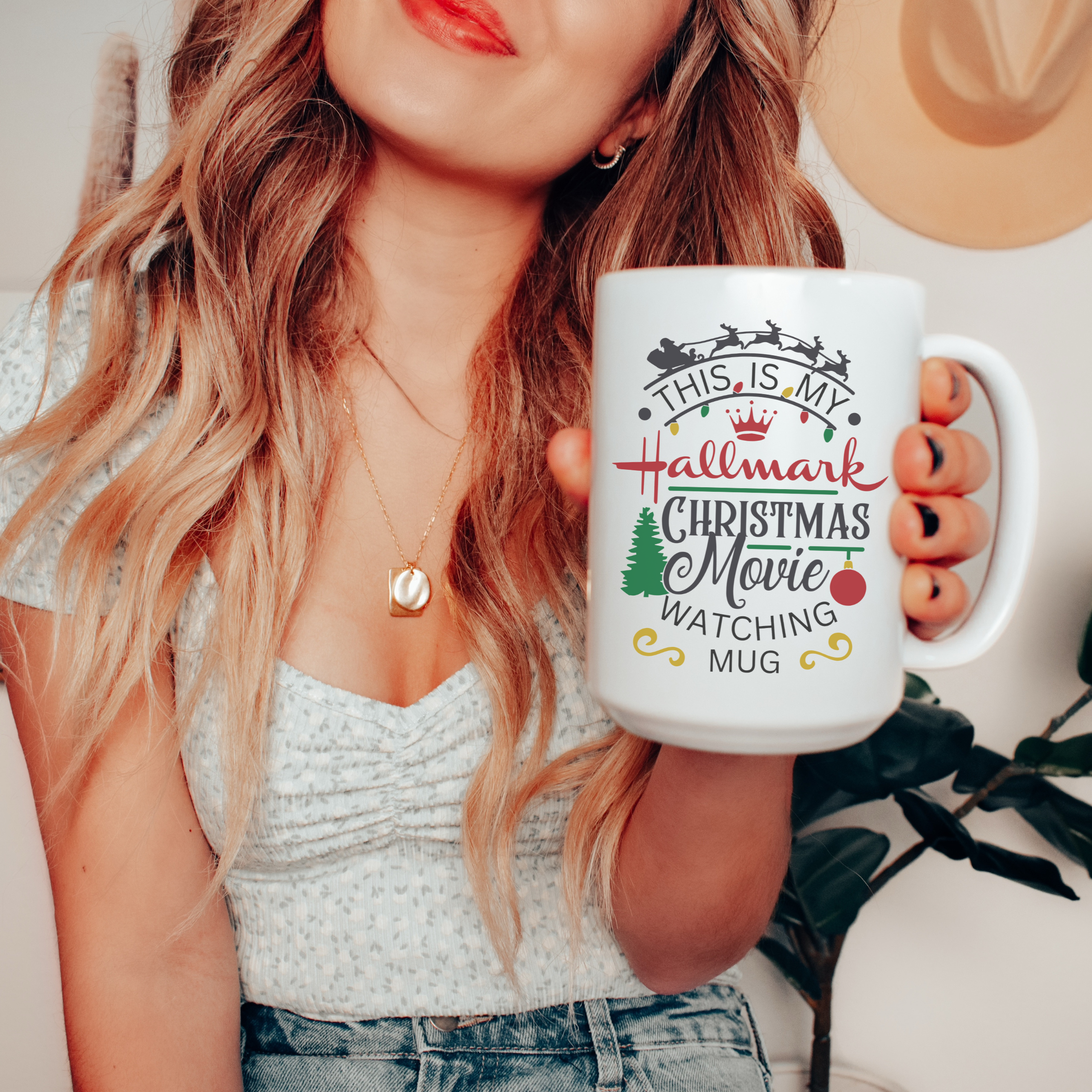 Christmas Movie Watching Mug - Festive Holiday Ceramic Mug (11oz & 15oz)