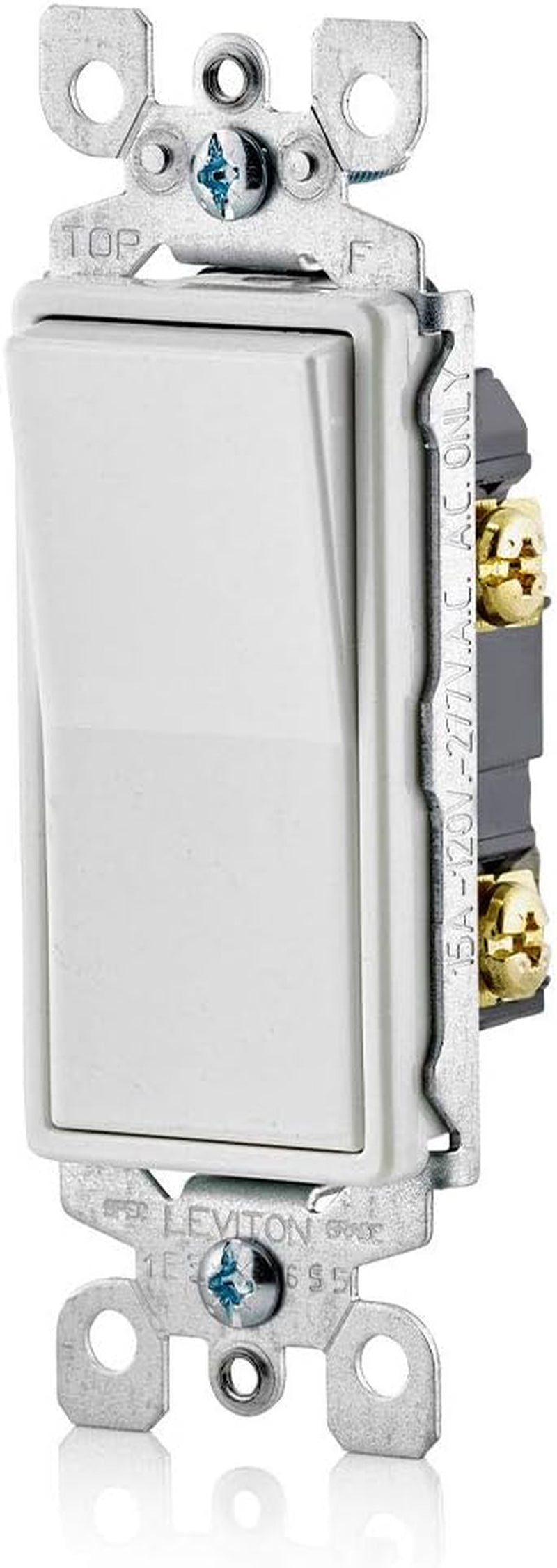Leviton 15 Amp Decora Antimicrobical Wall Switch Single-Pole, White, 5601-2AW