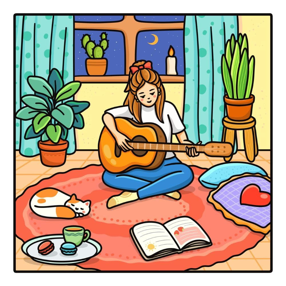 Bestie Moments: Coloring Book for Adults and Teens Featuring Cute & Girly Scenes for Relaxation