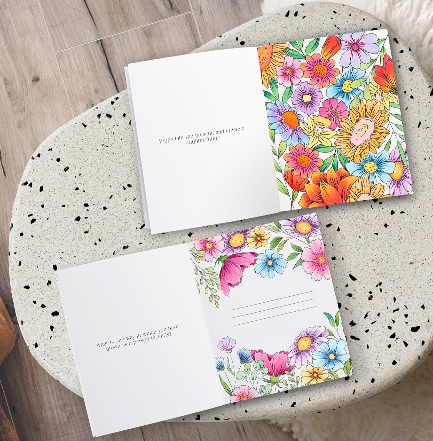 Beautiful Adult Coloring Book Set of 2 for Relaxation - Gratitude and Mindfulness Books with Inspirational Quotes Making It a Great Gift - Perfect Stress-Relieving Books Fun to Color for Women