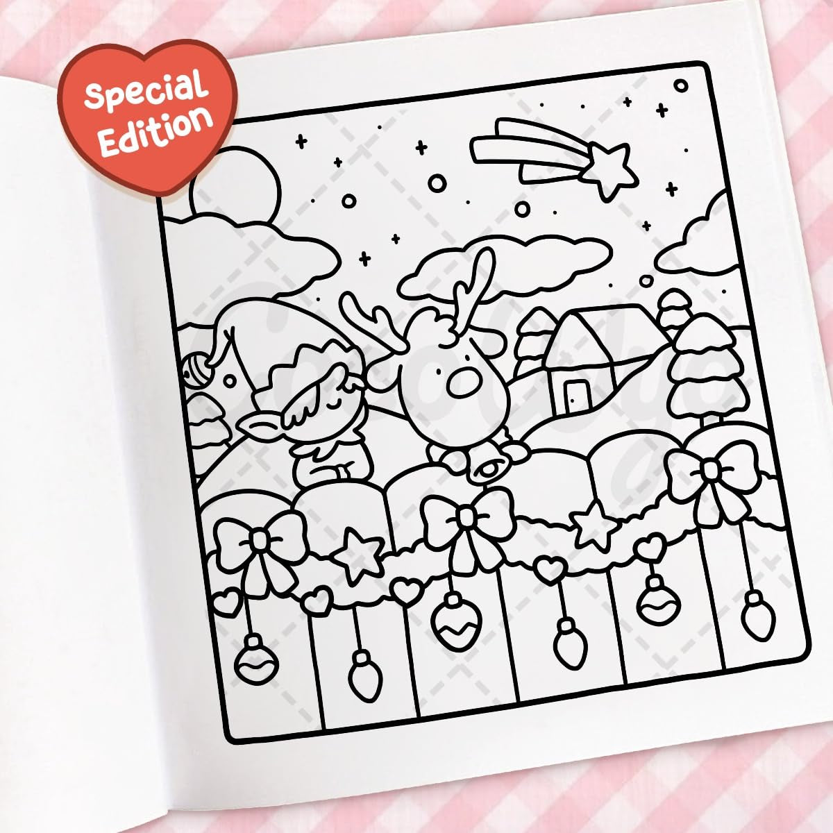 Cozy Christmas: Coloring Book for Adults and Kids (Cozy Spaces Coloring)